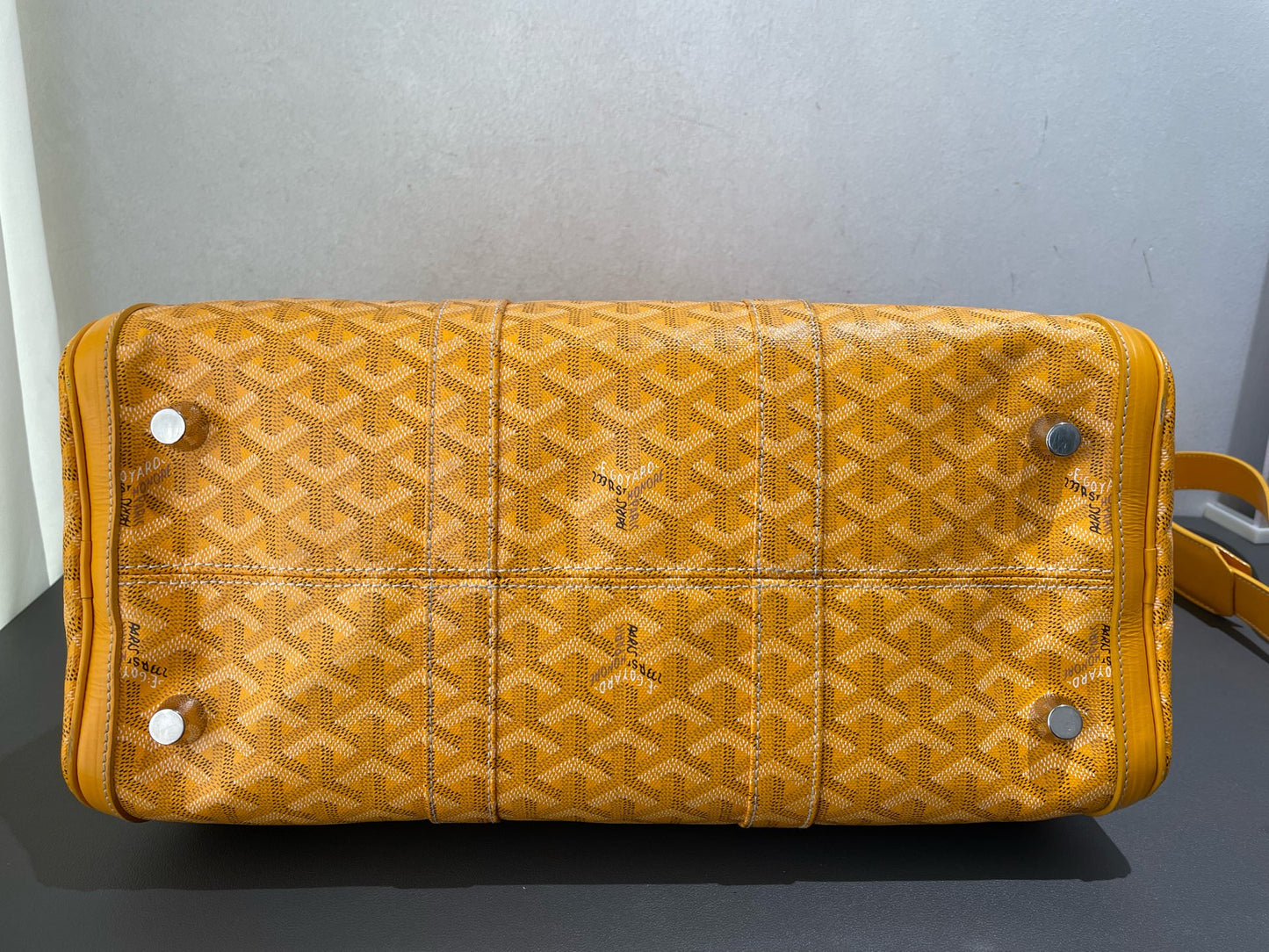 Goyard - Croisière 40 - Goyardine canvas with leather trim - Yellow - (Medium)