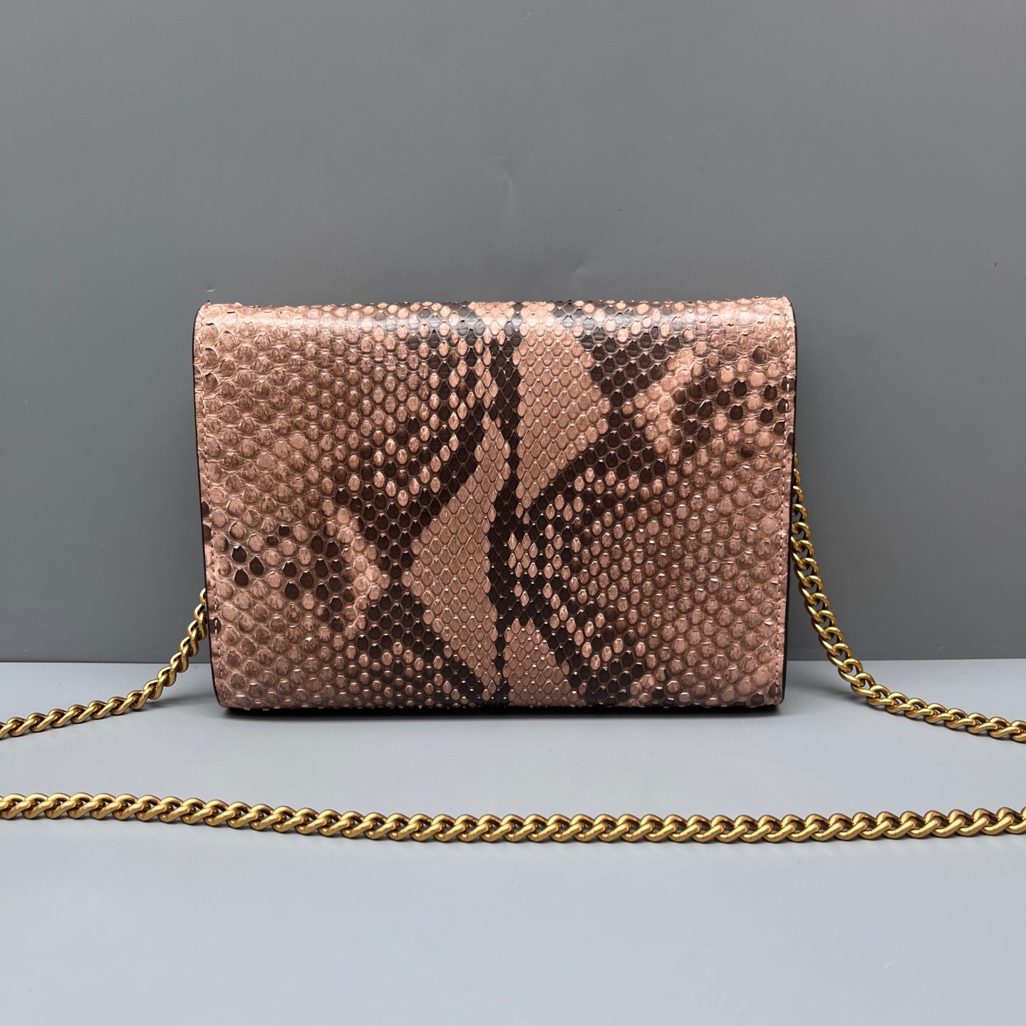 Gucci - Marmont Wallet on Chain (WOC) - Exotic leathers - Python, Leather lining - Multicolour - (mini)