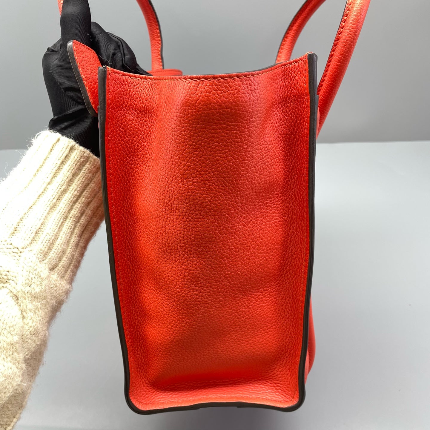 Celine - Luggage Tote - Grained calfskin leather - Orange - (Small)