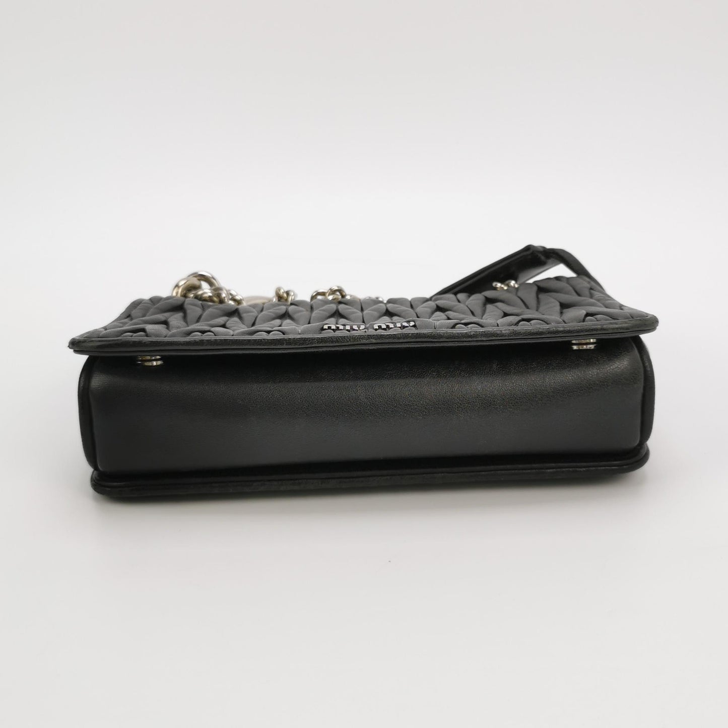 Miu Miu - Matelassé Shoulder Bag 5BD047-N88-F0002 - Lambskin leather - Black - (small)