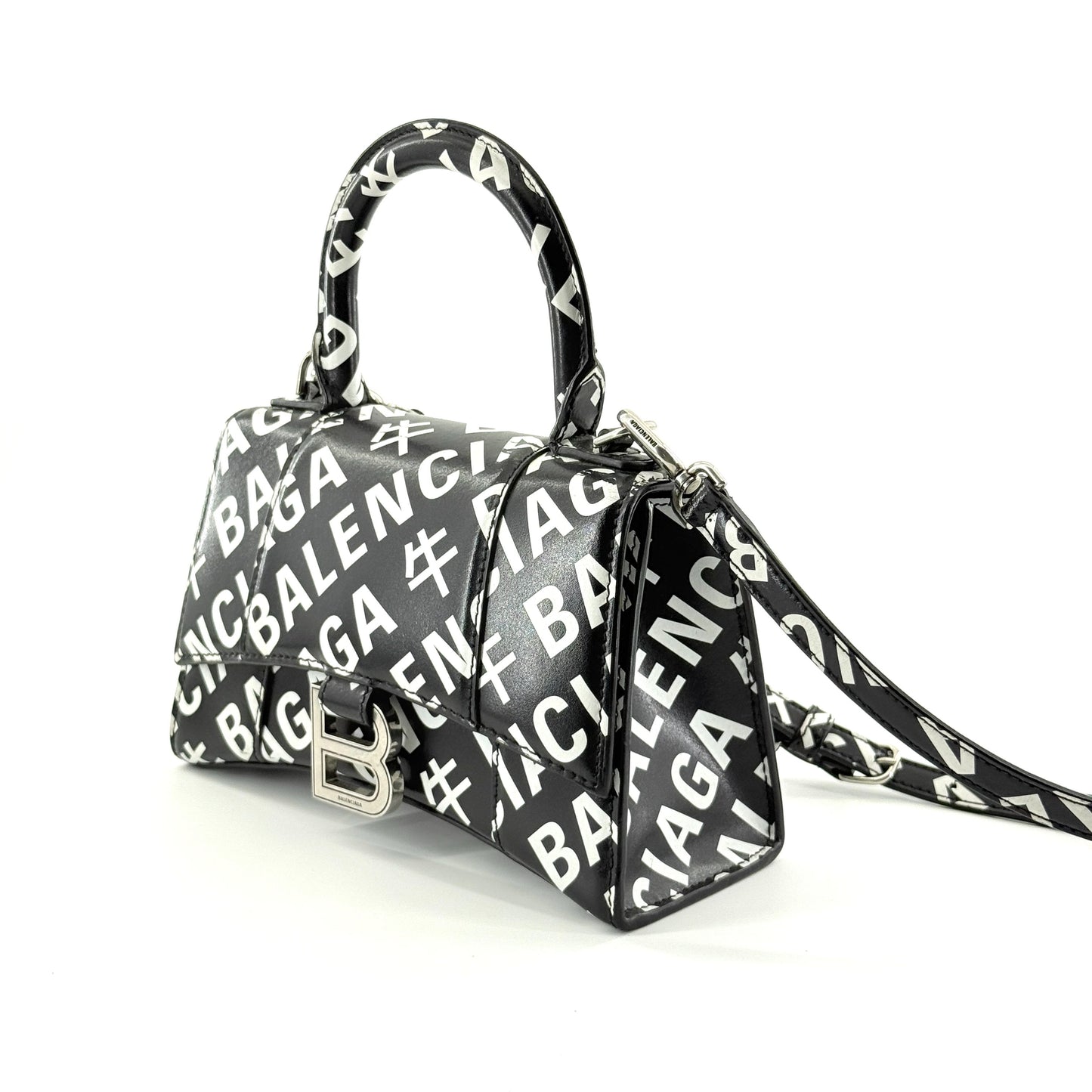 Balenciaga - Hourglass XS Year of the Ox Limited Edition - Leather - Black and White - (mini)
