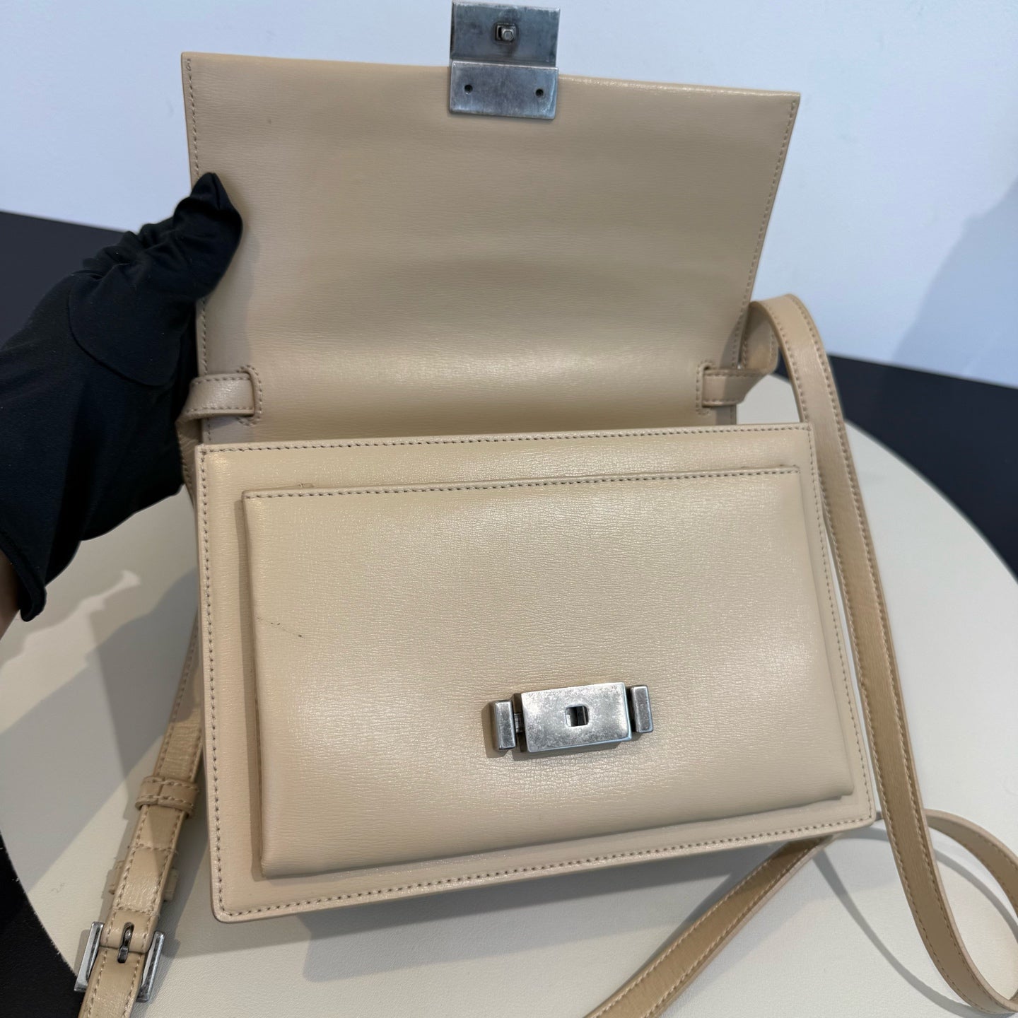Saint Laurent - Bellechasse - Leather - Beige - (small)
