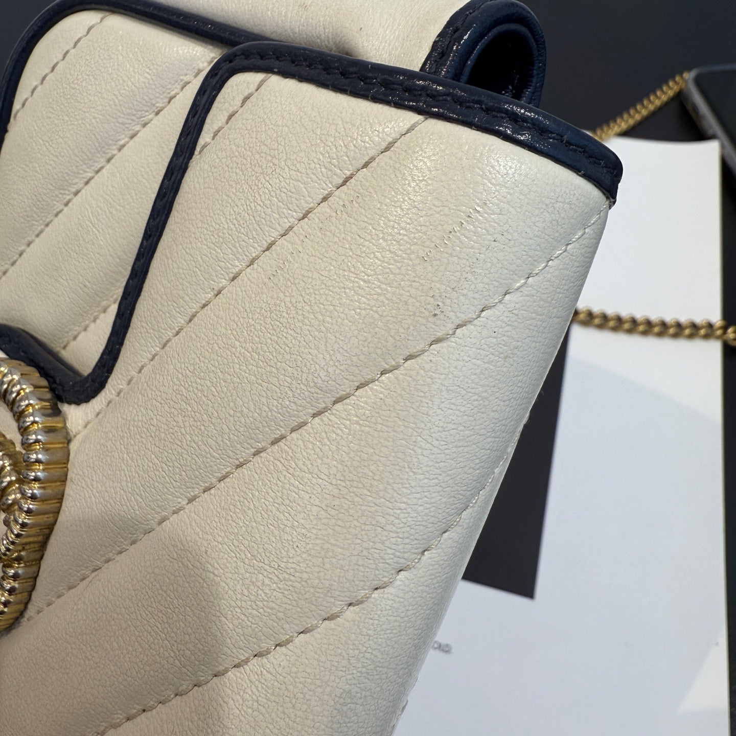 Gucci - Marmont Mini Shoulder/Crossbody Chain Bag - Leather - Multicolour - (mini)
