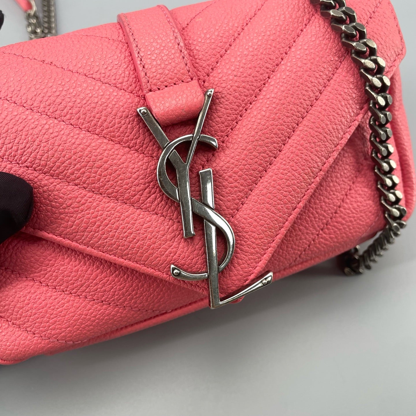 Saint Laurent - College Mini Messenger Bag - Leather - Pink - (mini)
