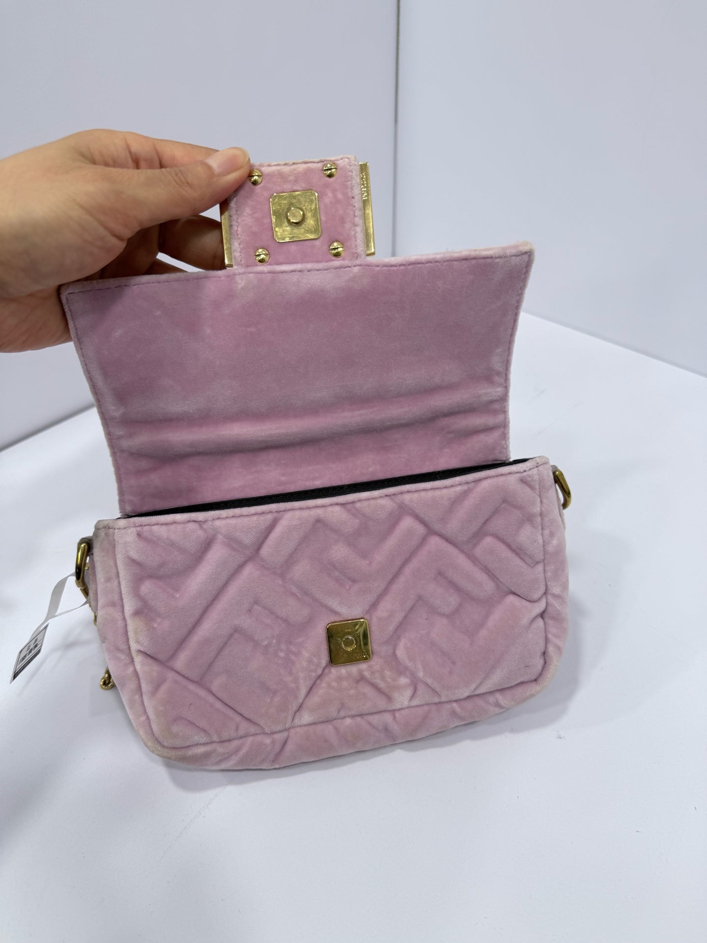 Fendi - Baguette - Velvet - Pink - (Mini)