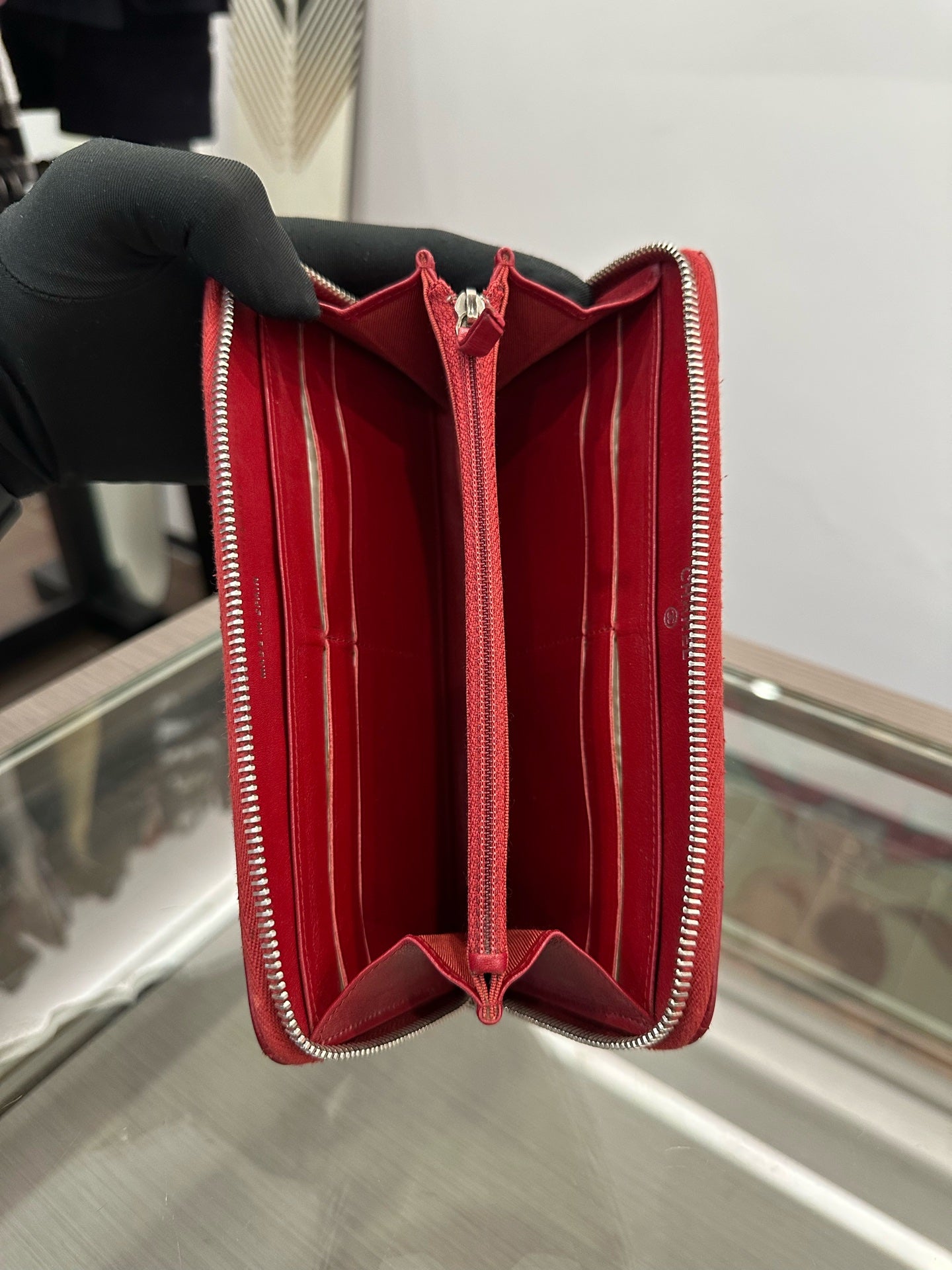 Chanel - Zippy Wallet - Grained leather - Red - (medium)