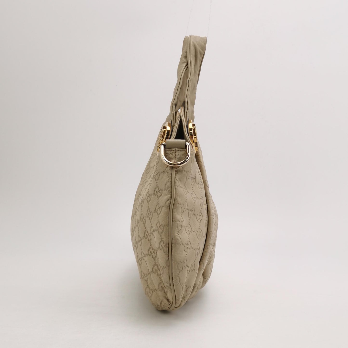 Gucci - Sukey Guccissima Hobo Bag - Guccissima embossed calfskin leather - Milkshake White - (Medium)