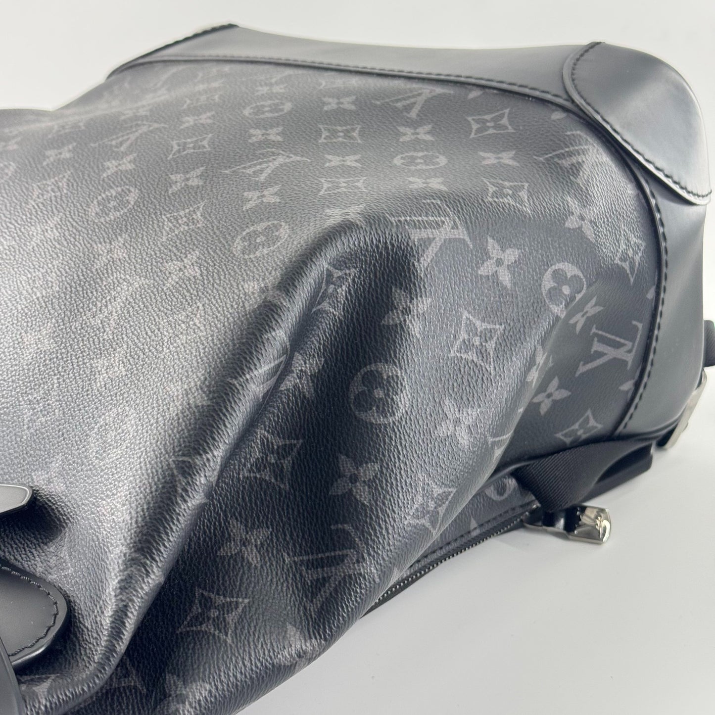 Louis Vuitton - Steamer Backpack - Monogram Eclipse coated canvas with cowhide leather trim - Black - (Large)