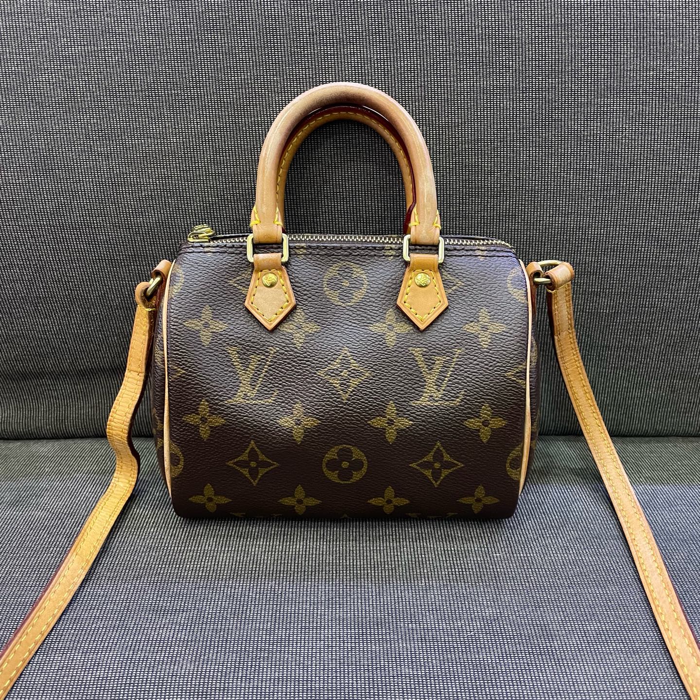 Louis Vuitton - Speedy Nano - Monogram coated canvas with Vachetta leather trim - Brown - (mini)