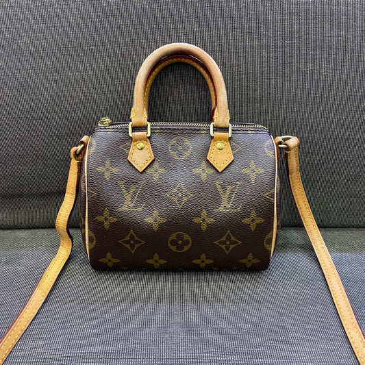 Louis Vuitton - Speedy Nano - Monogram coated canvas with Vachetta leather trim - Brown - (mini)