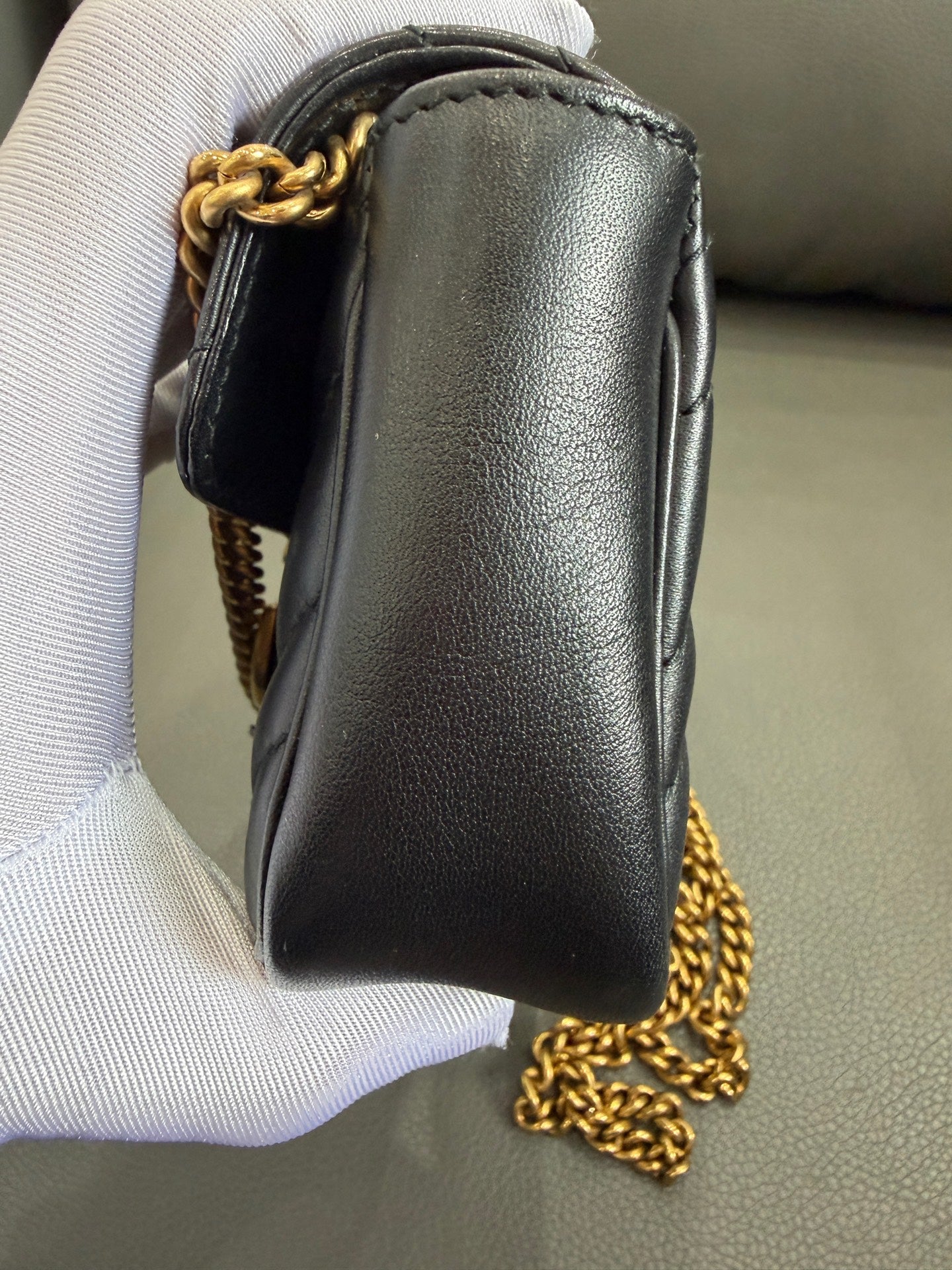 Gucci - GG Marmont Matelassé Mini Bag - Leather - Black - (mini)