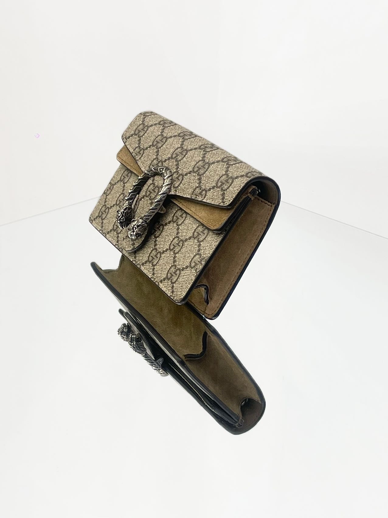 Gucci - Dionysus Mini - GG Supreme canvas with suede trim - Brown - (mini)