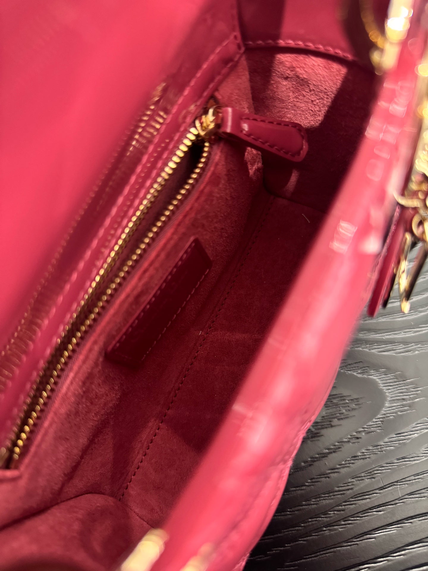 Dior - Lady Dior Mini - Patent leather - Pink - (mini)