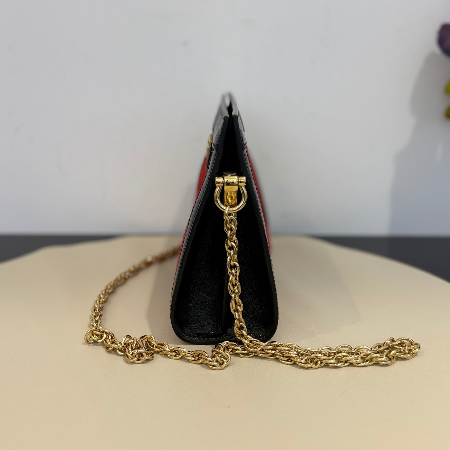 Gucci - Ophidia Small Chain Bag - Suede and Patent leather - Red - (small)