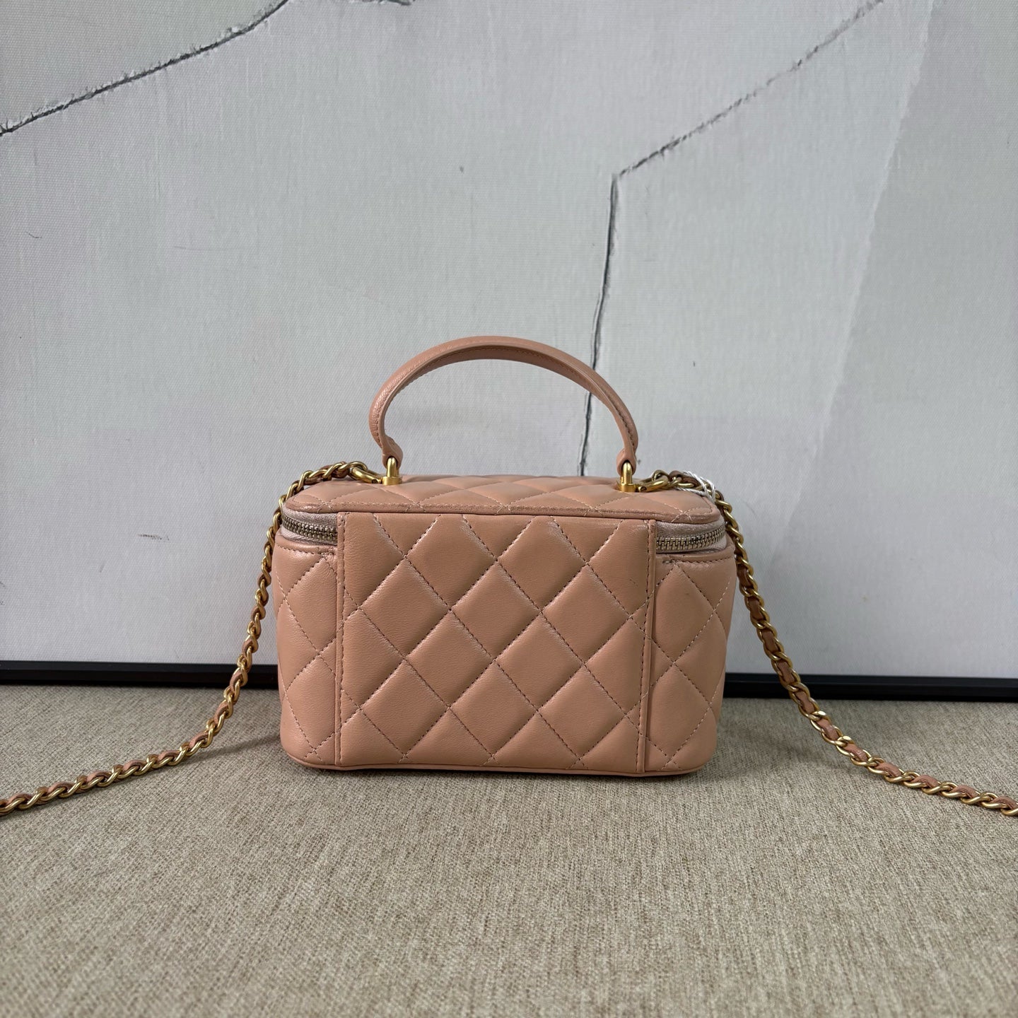 Chanel - Vanity Case with Top Handle - Lambskin leather - Pink - (mini)