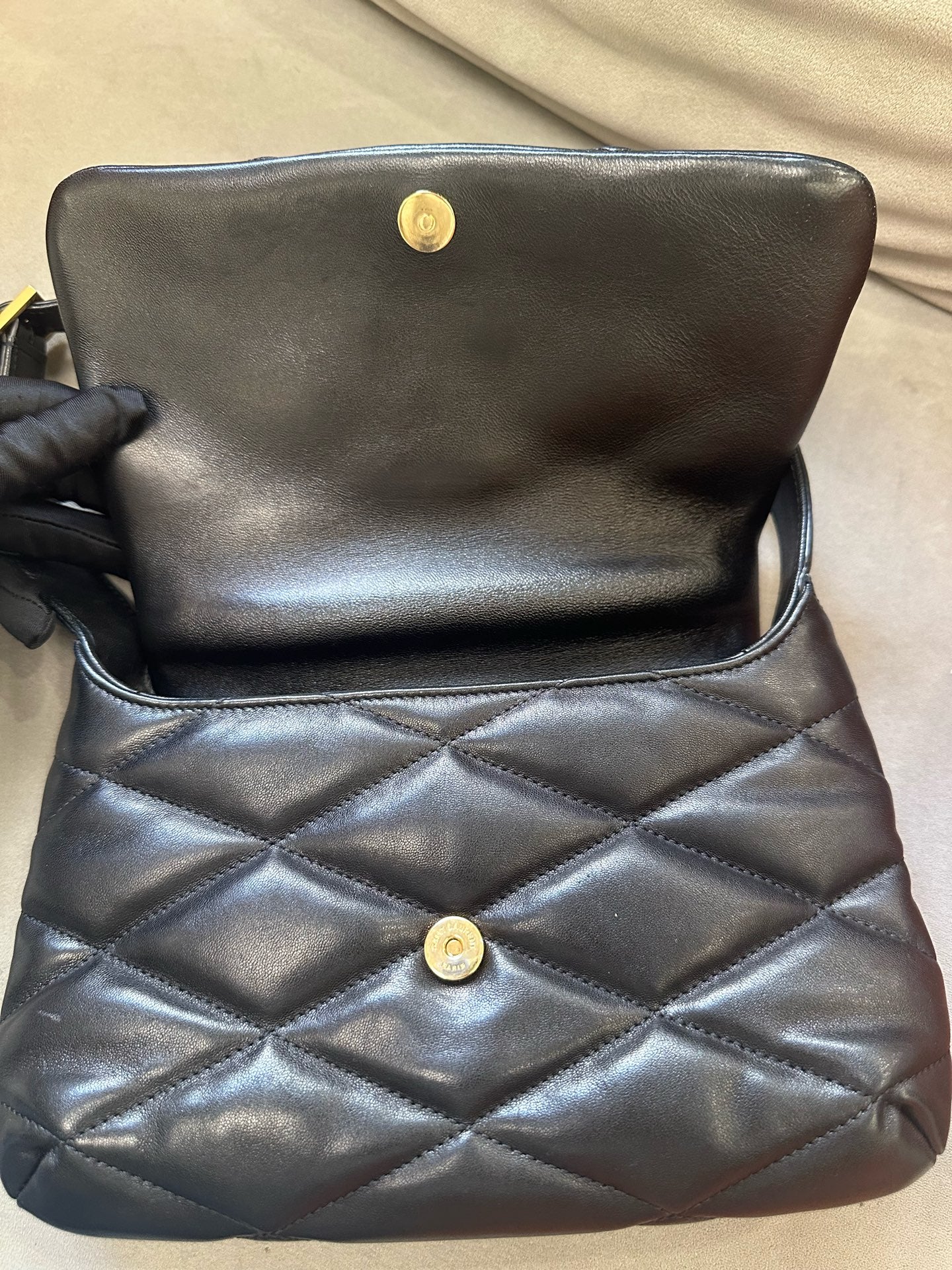 Saint Laurent - LE57 - Lambskin leather - Black - (Small)