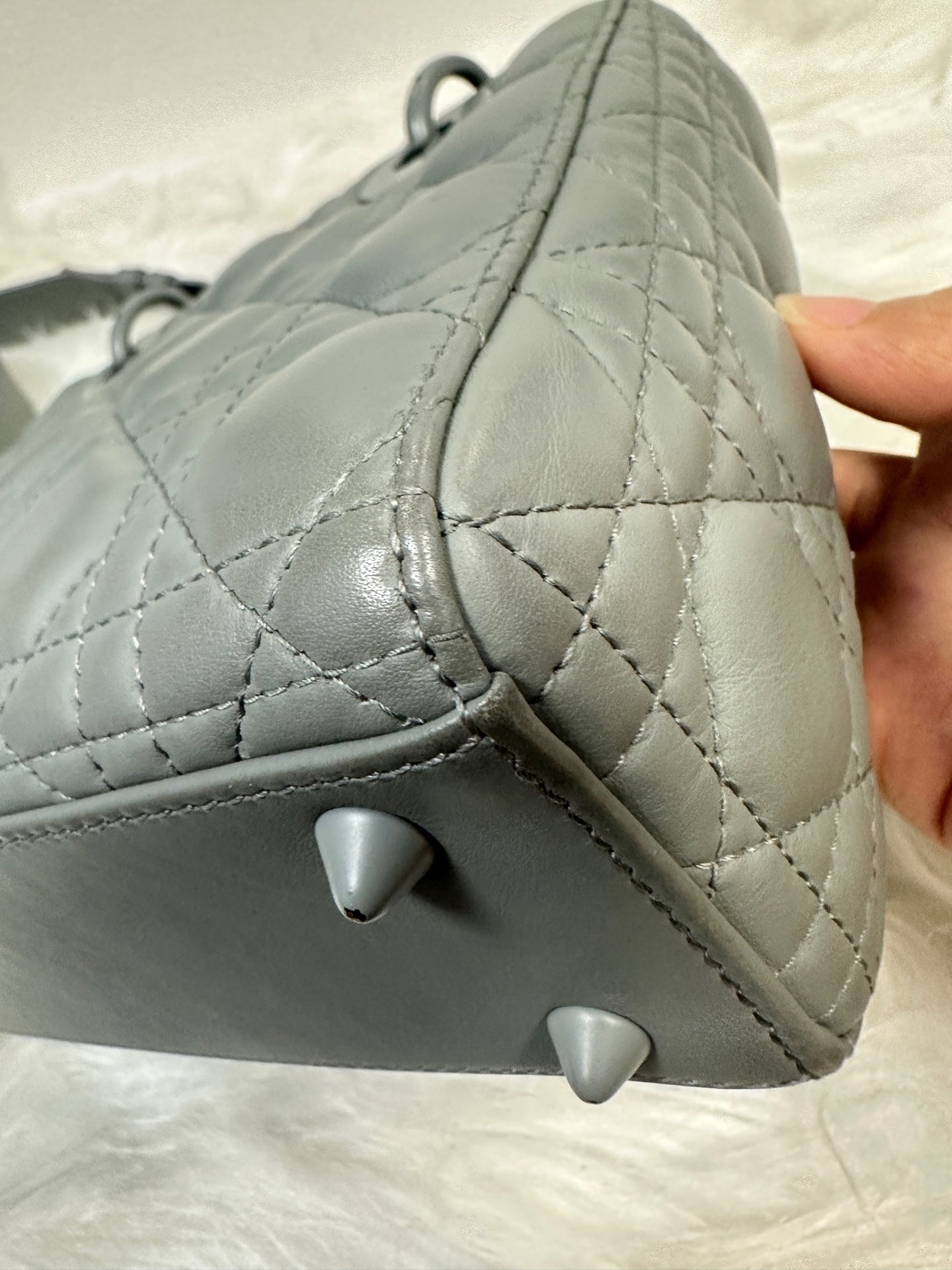Dior - Lady Dior - Leather - Grey - (Small)