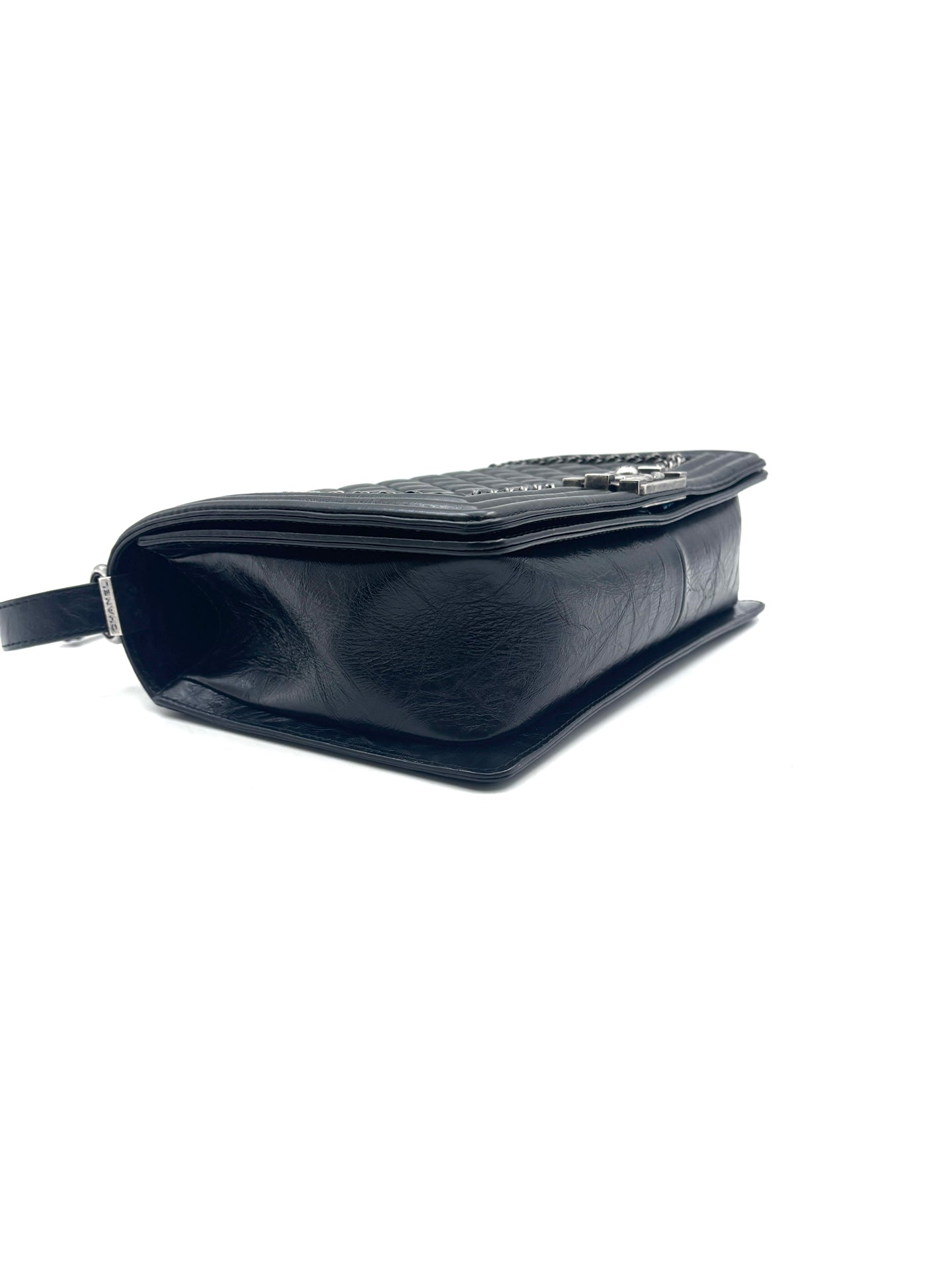 Chanel - Boy Bag - Aged calfskin leather - Black - (Medium)