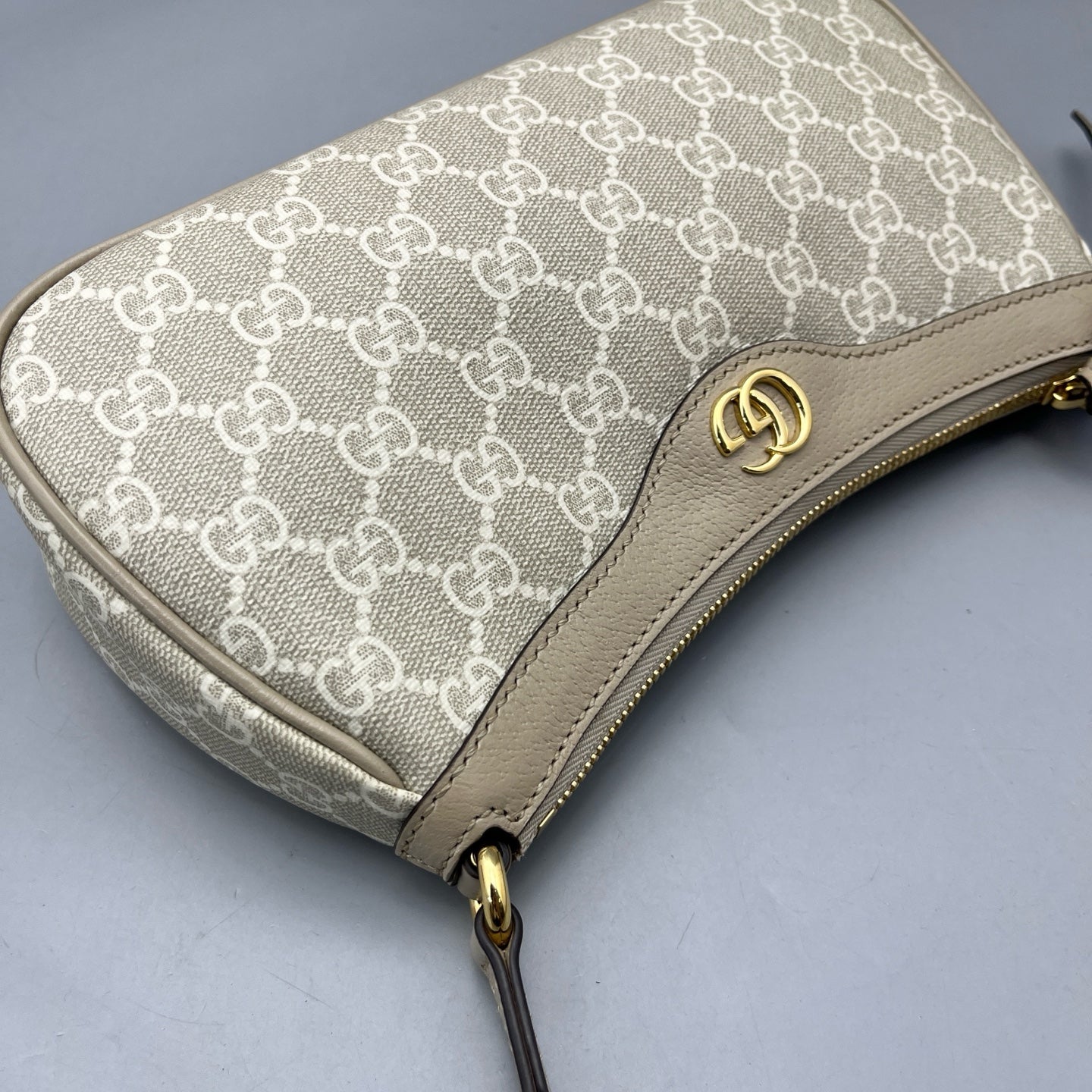 Gucci - Ophidia Shoulder Bag - GG Supreme canvas with leather trim - Beige - (mini)