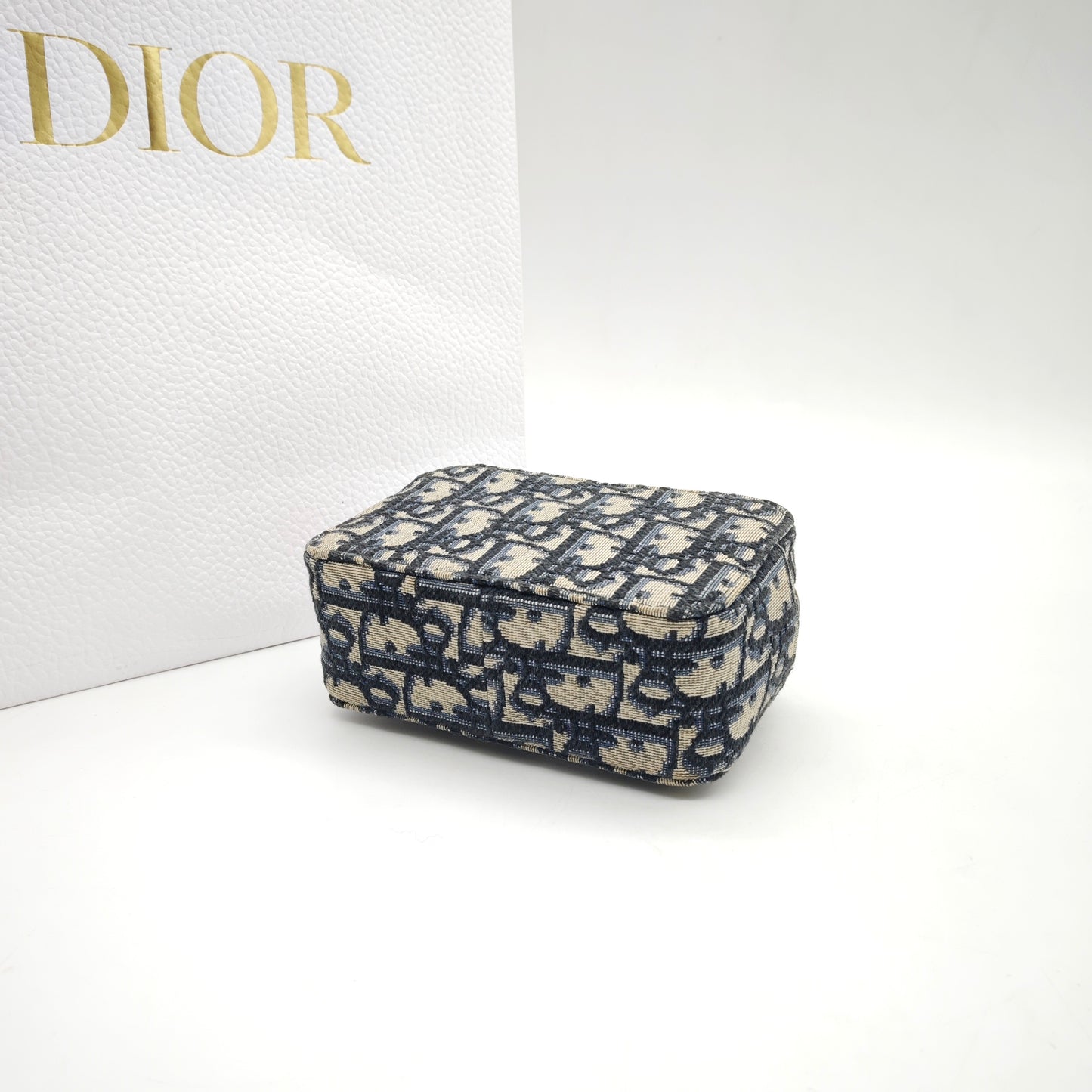 Dior - Oblique Canvas Belt Pouch - Cloth - Blue - (mini)