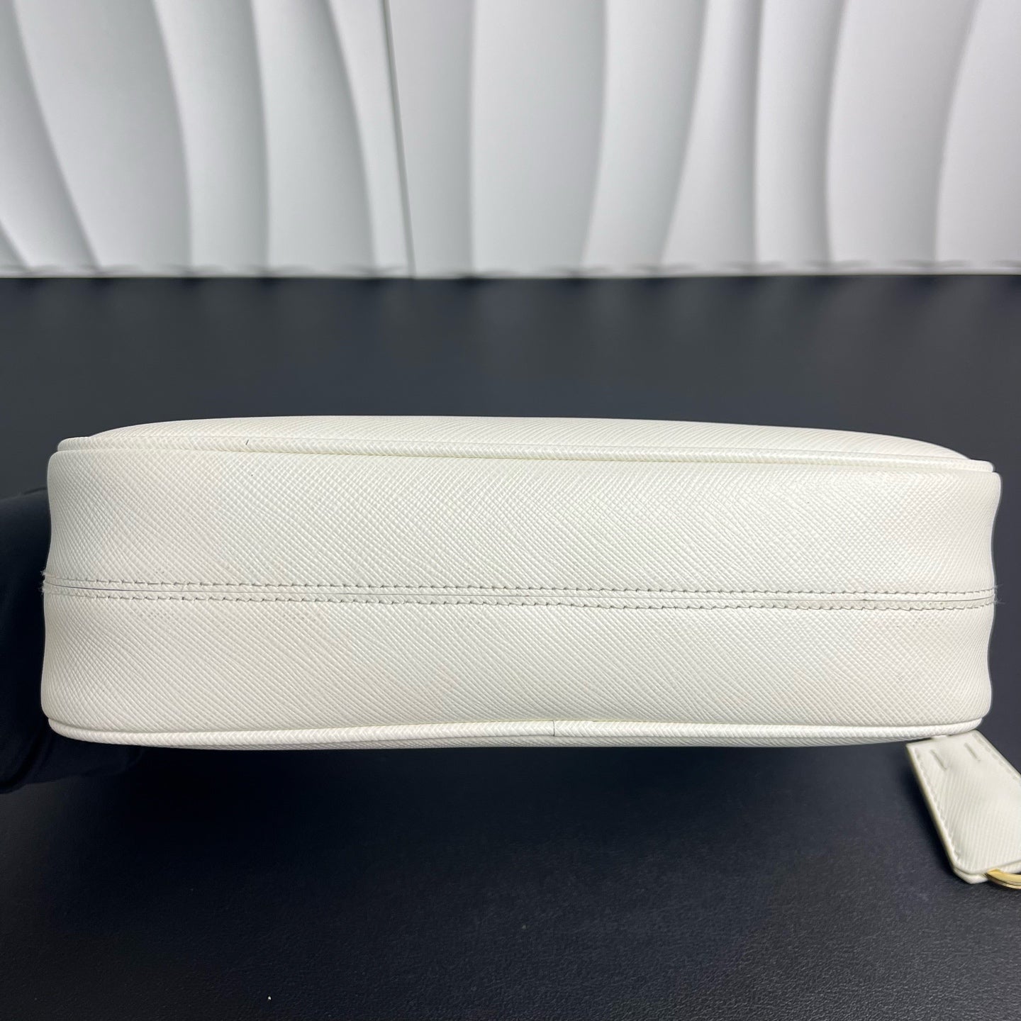 Prada - Saffiano Hobo Shoulder Bag - Saffiano leather - White - (small)