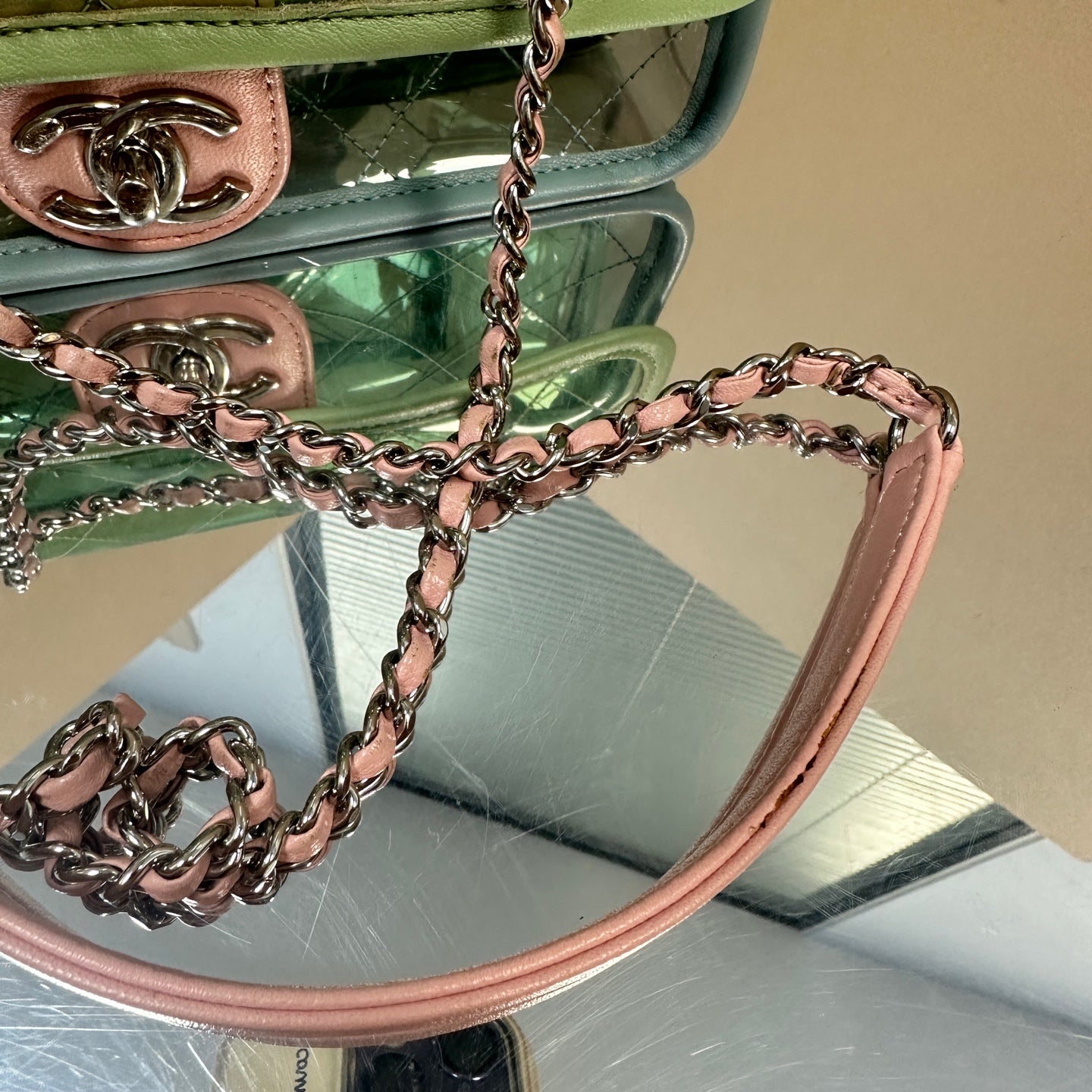 Chanel - Classic Flap PVC Chain Bag - PVC with leather trim - Multicolour - (mini)