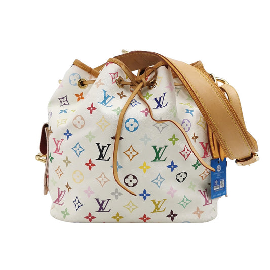 Louis Vuitton - Noé Multicolore - Monogram Multicolore coated canvas with Vachetta leather trim - White with Multicolour monogram, Natural (Vachetta) - (medium)