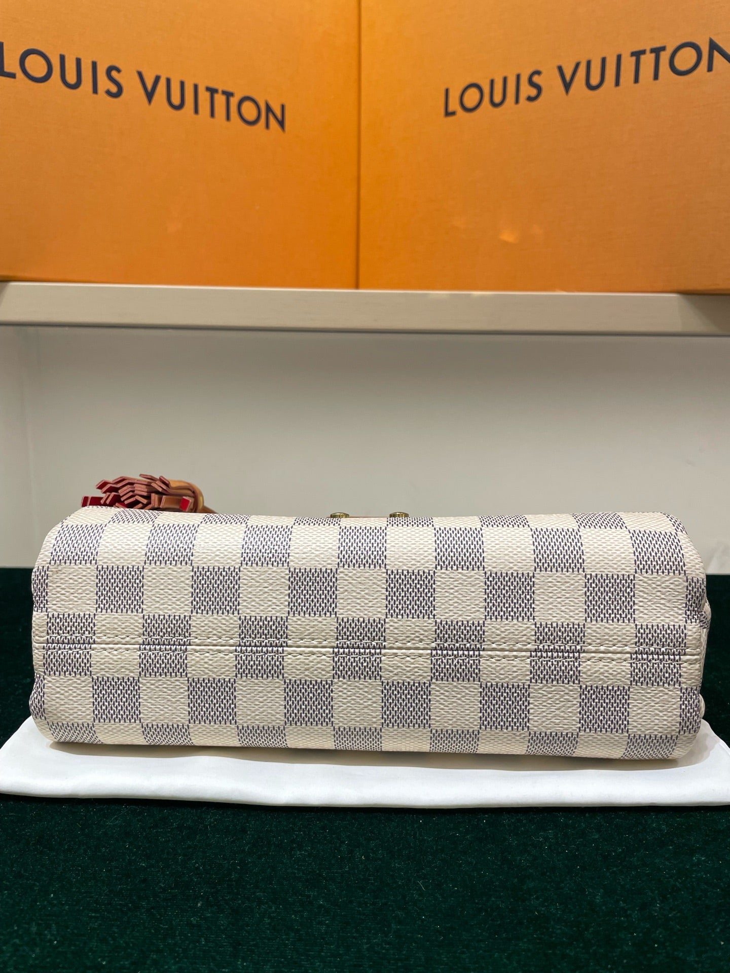 Louis Vuitton - Croisette - Damier Azur coated canvas with natural Vachetta leather trim - White - (Small)