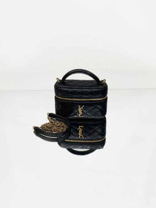 Saint Laurent - Gaby Mini Vanity Case - Leather - Black - (mini)
