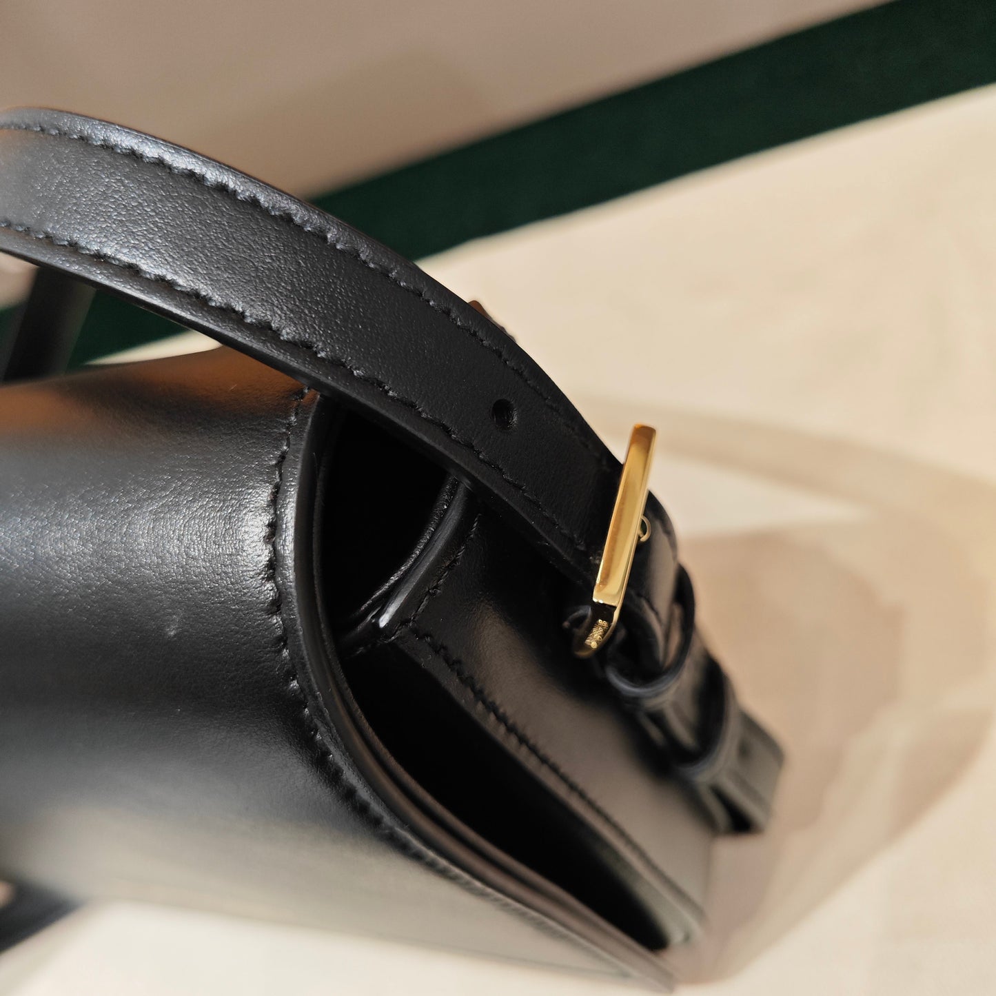 Burberry - Horseferry Logo Flap Bag - Leather - Black - (Small)