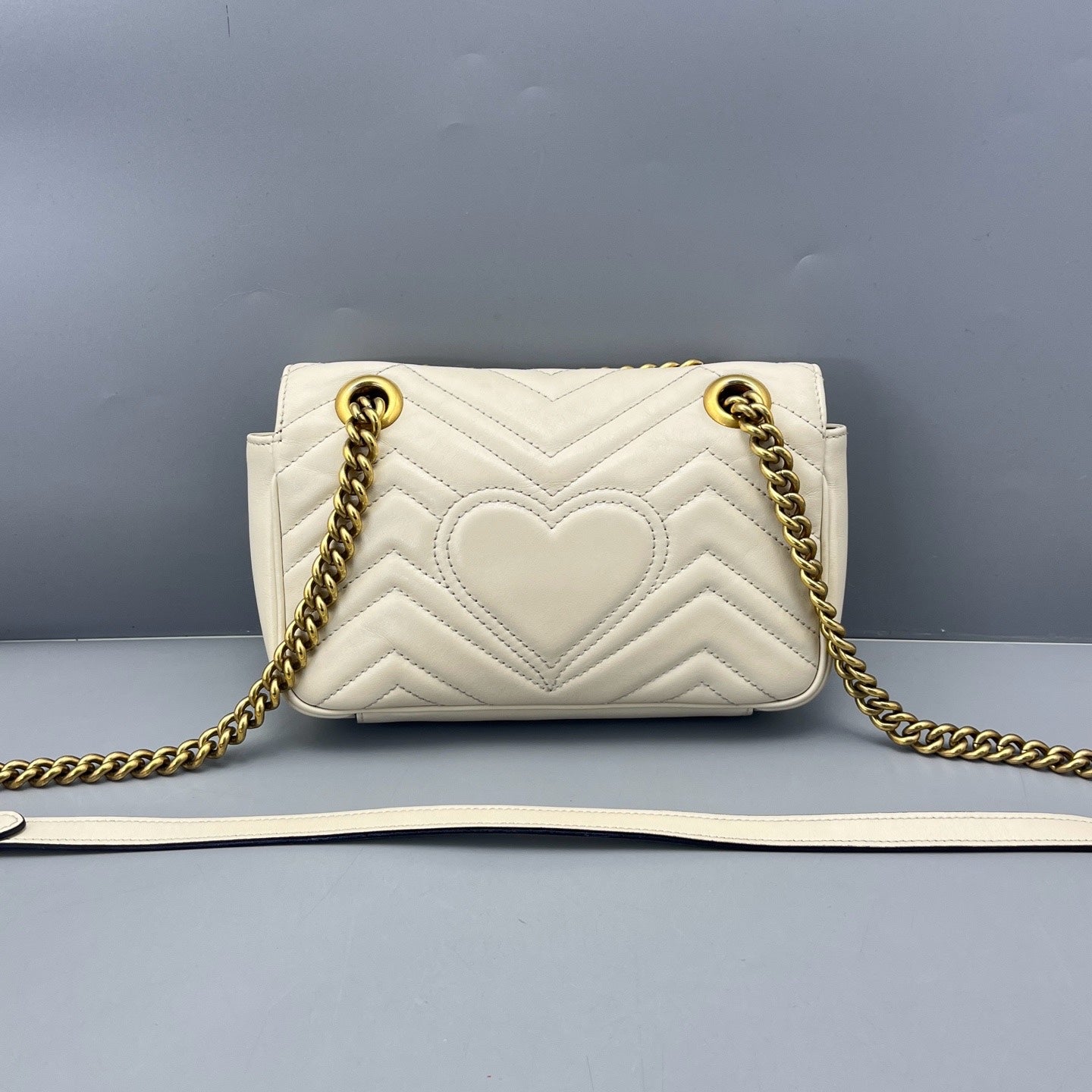 Gucci - GG Marmont Matelassé Mini Bag - Leather - White - (mini)