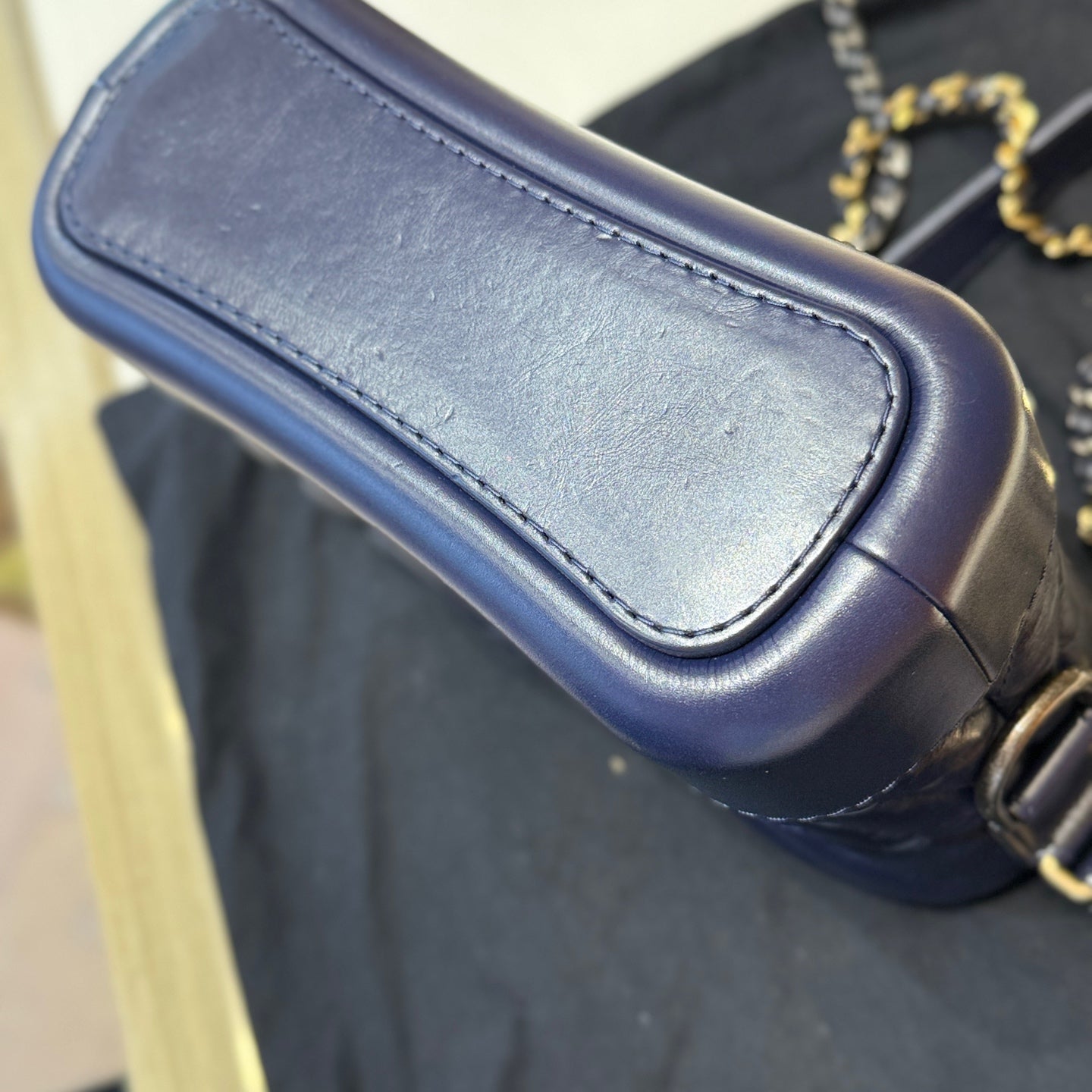 Chanel - Gabrielle Hobo Small - Aged calfskin leather - Navy - (small)