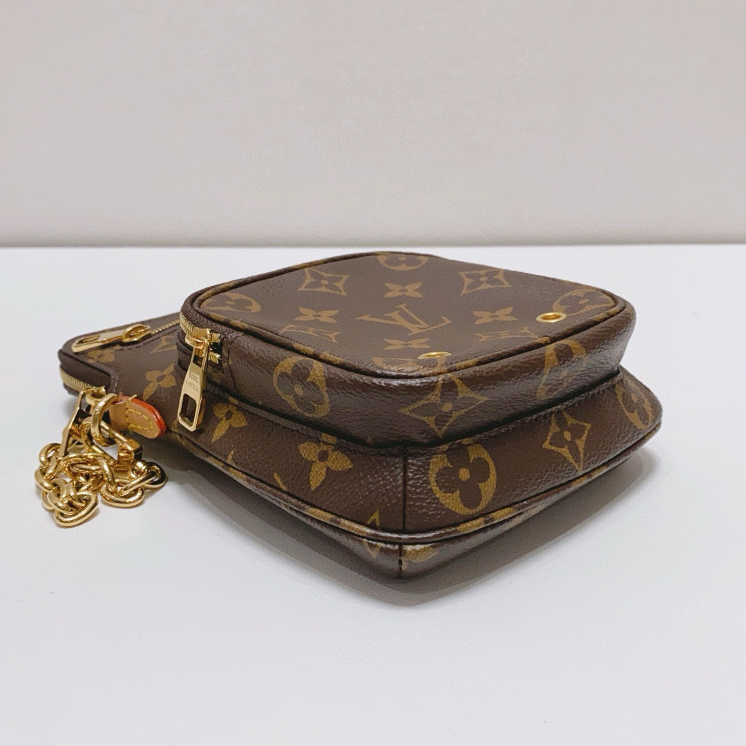 Louis Vuitton - Utility Phone Pocket - Monogram coated canvas with leather trim - Brown - (mini)