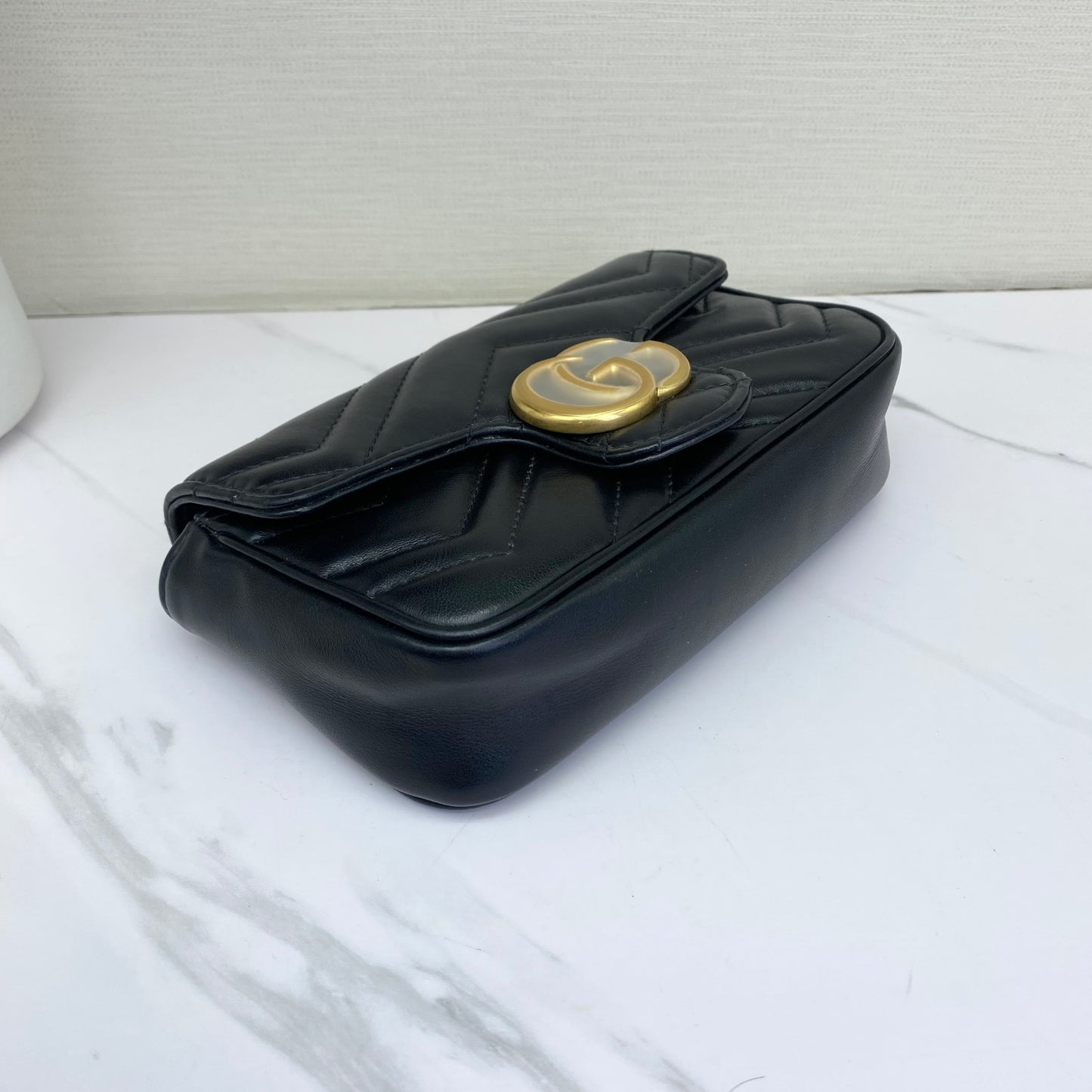 Gucci - Marmont Mini Shoulder Bag - Leather - Black - (mini)