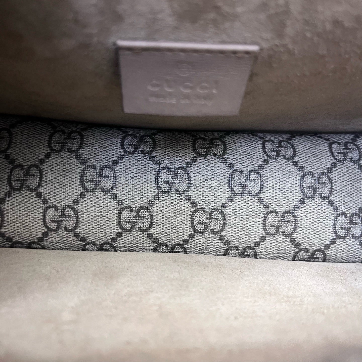 Gucci - Dionysus Shoulder Bag - GG Supreme coated canvas, suede, and leather trim - Beige - (medium)