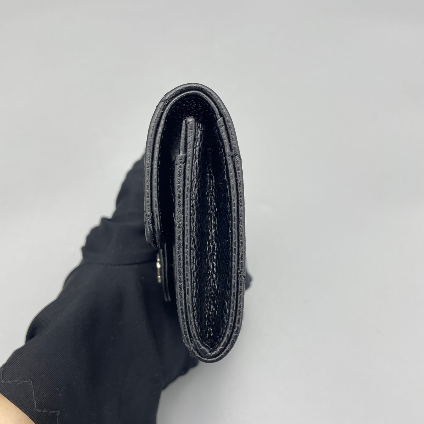 Chanel - Classic Quilted Card Holder - Grained calfskin leather - Black - (small)