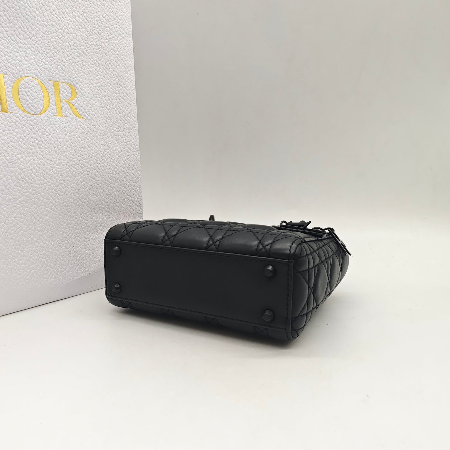 Dior - Lady Dior - Matte lambskin leather - Black - (mini)