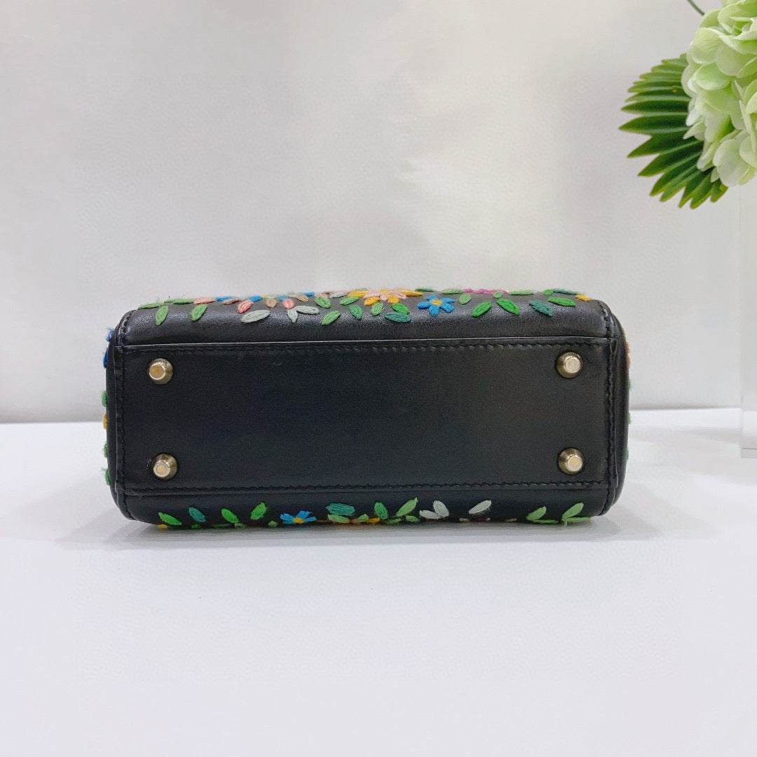 Dior - Lady Dior Mini - Leather - Black - (mini)