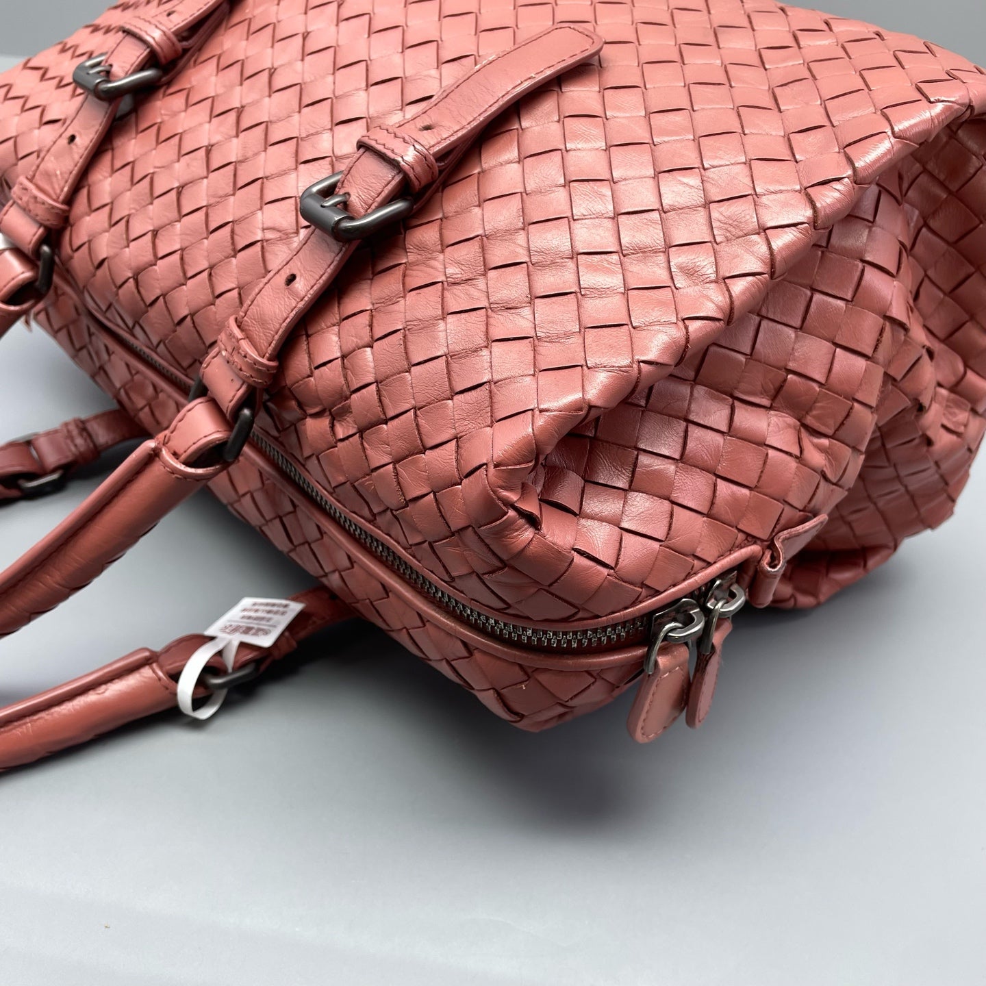 Bottega Veneta - Intrecciato Satchel - Leather - Dusty Rose with Gunmetal Hardware - (Medium)