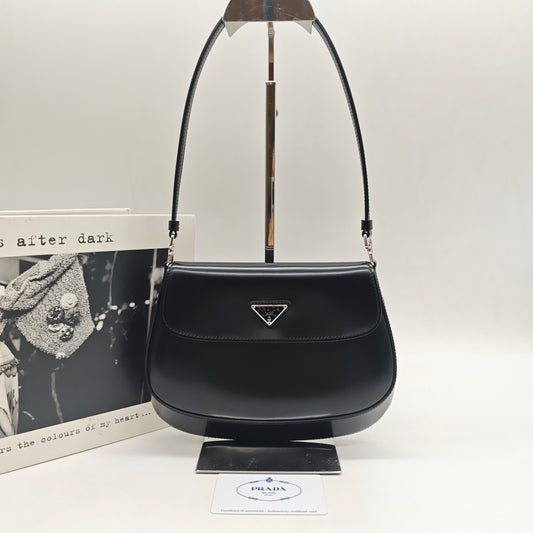 Prada - Cleo - Brushed leather - Black - (Mini)