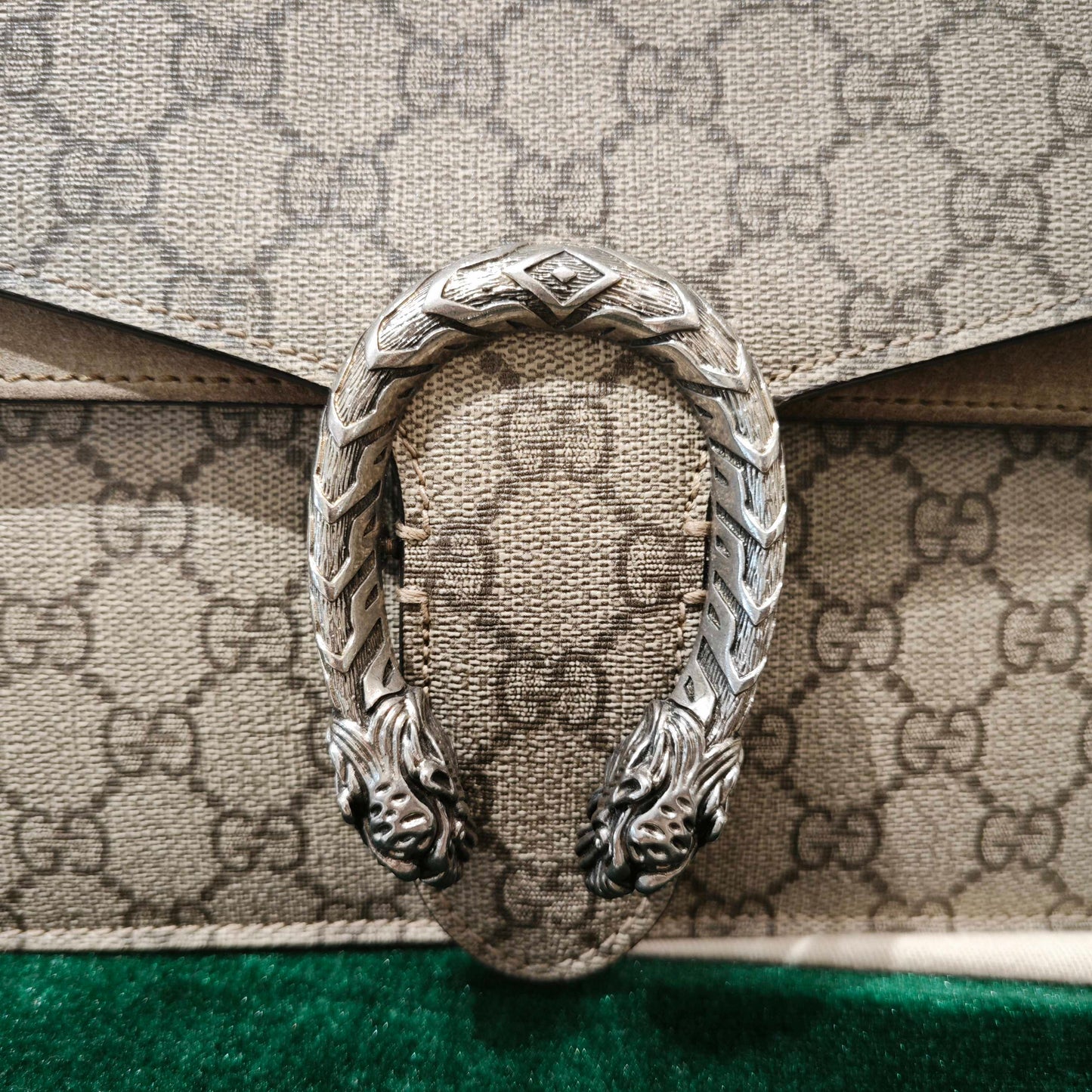 Gucci - Dionysus Shoulder Bag - GG Supreme coated canvas with suede and leather trim - Camel - (Medium)