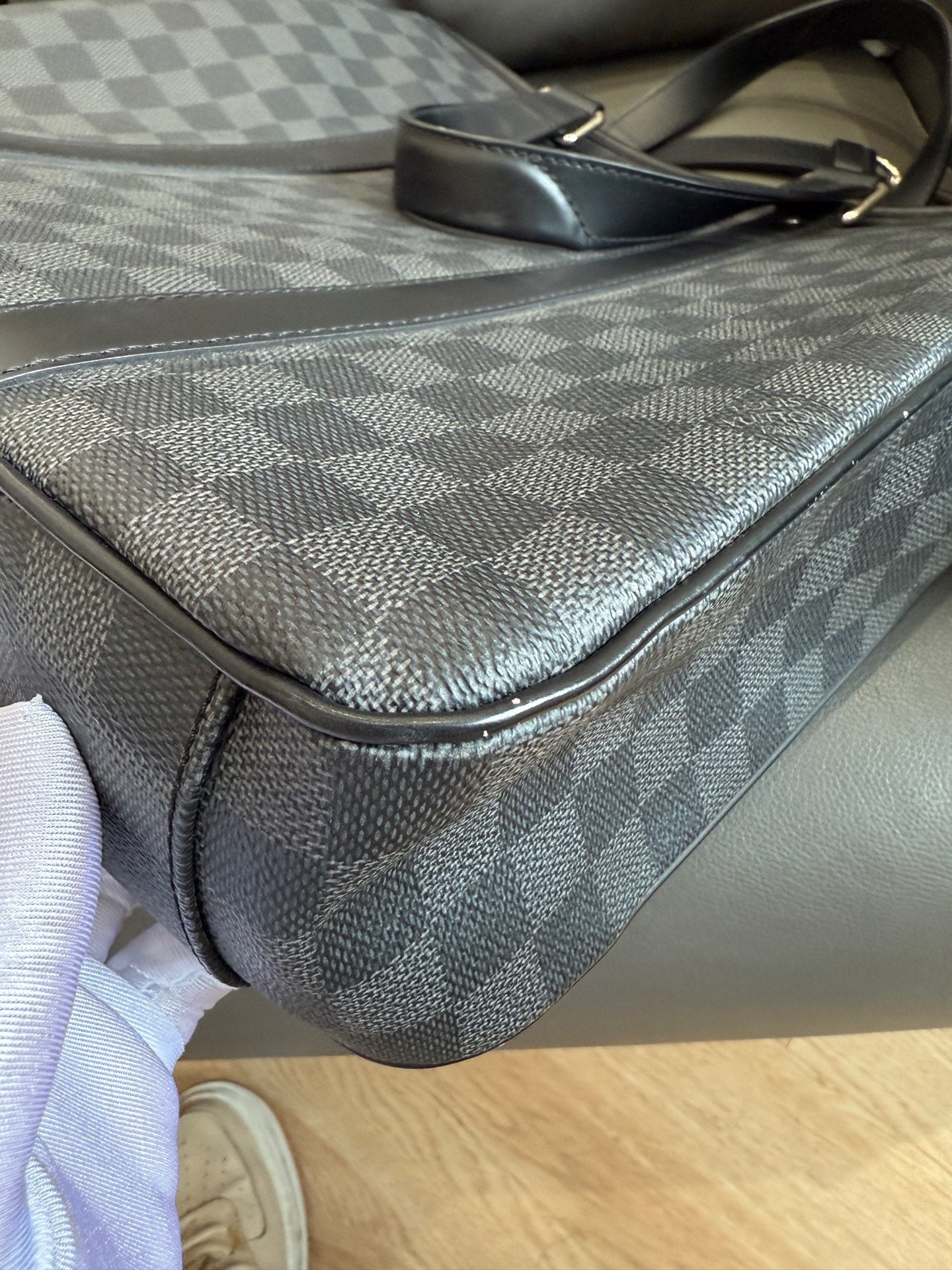 Louis Vuitton - Porte-Documents Jour - Damier Graphite coated canvas with leather trim - Grey - (Medium)