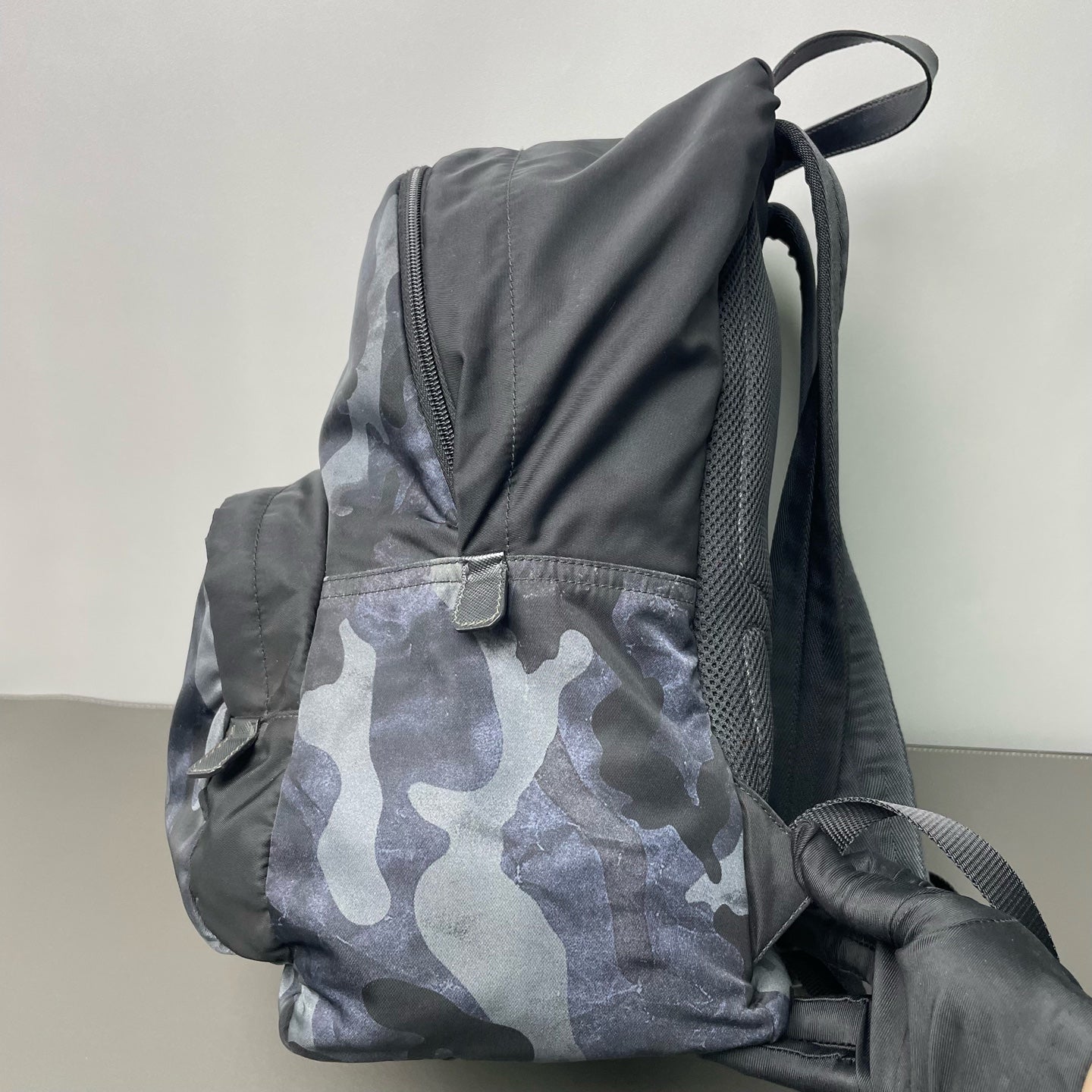 Prada - Camouflage Nylon Backpack - Nylon with Saffiano leather trim - Multicolour - (medium)