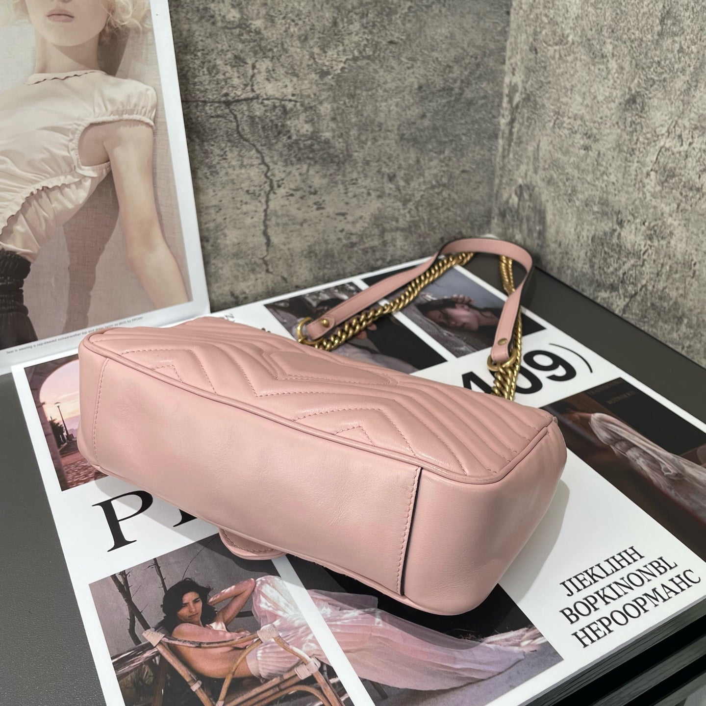 Gucci - GG Marmont Matelassé Small Shoulder Bag - Leather - Pink - (small)