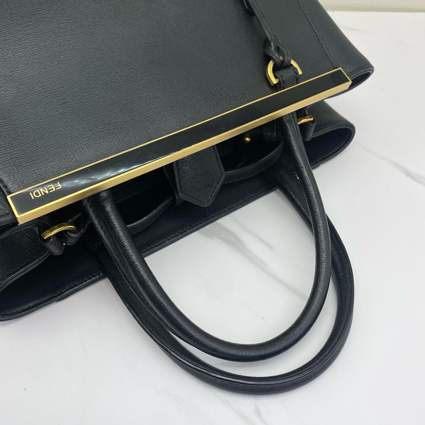 Fendi - 2Jours - Leather - Black - (small)