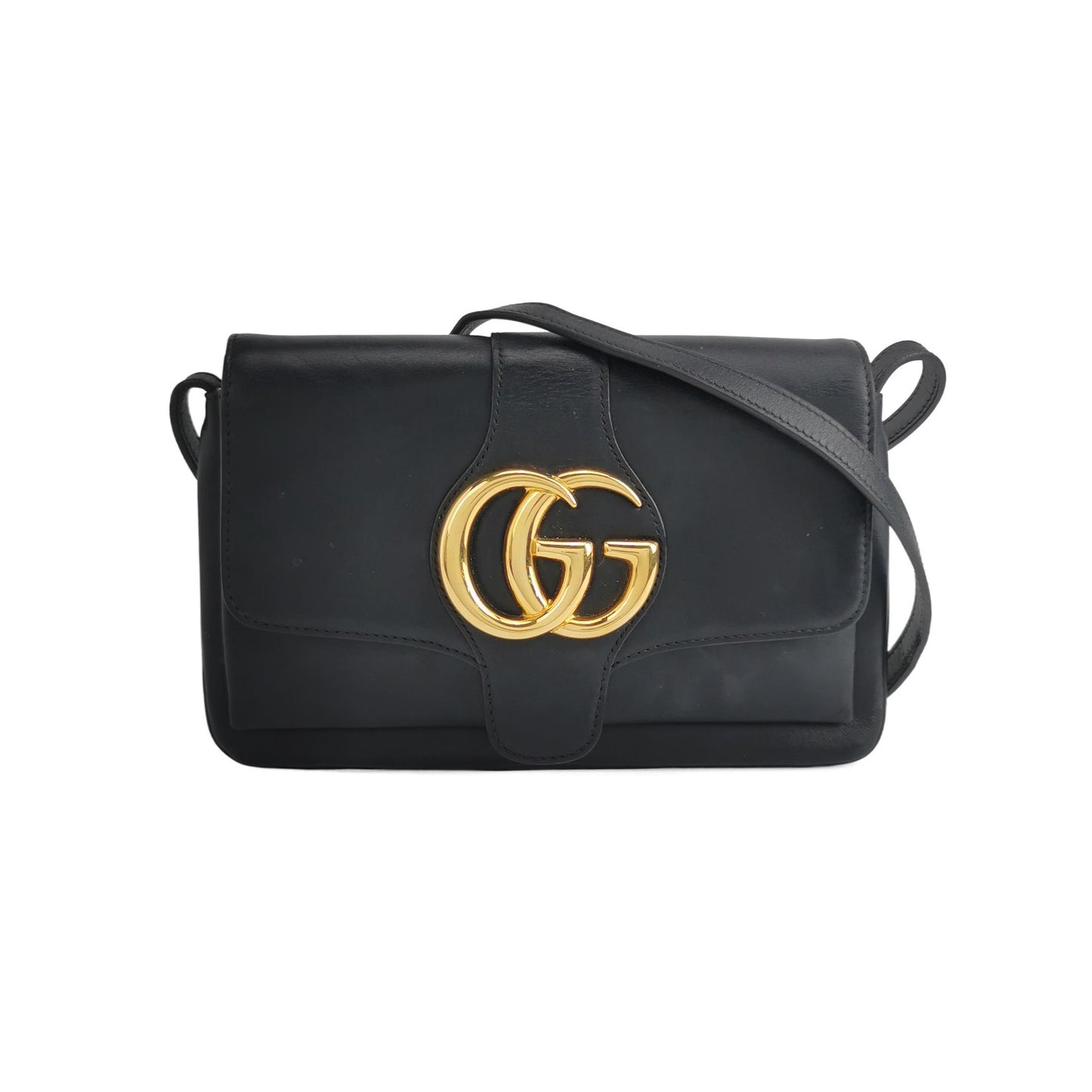 Gucci - Arli Small Shoulder Bag (Style 550129) - Grained leather - Black - (Small)