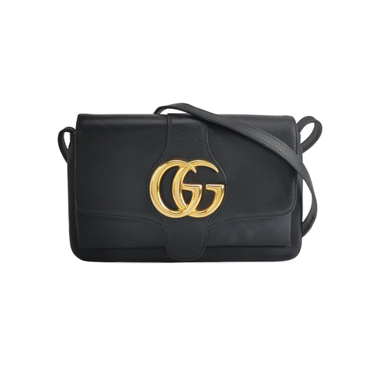 Gucci - Arli Small Shoulder Bag (Style 550129) - Grained leather - Black - (Small)