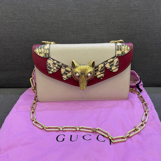 Gucci - Animalier Fox Head Chain Bag - Leather - Multicolour - (small)