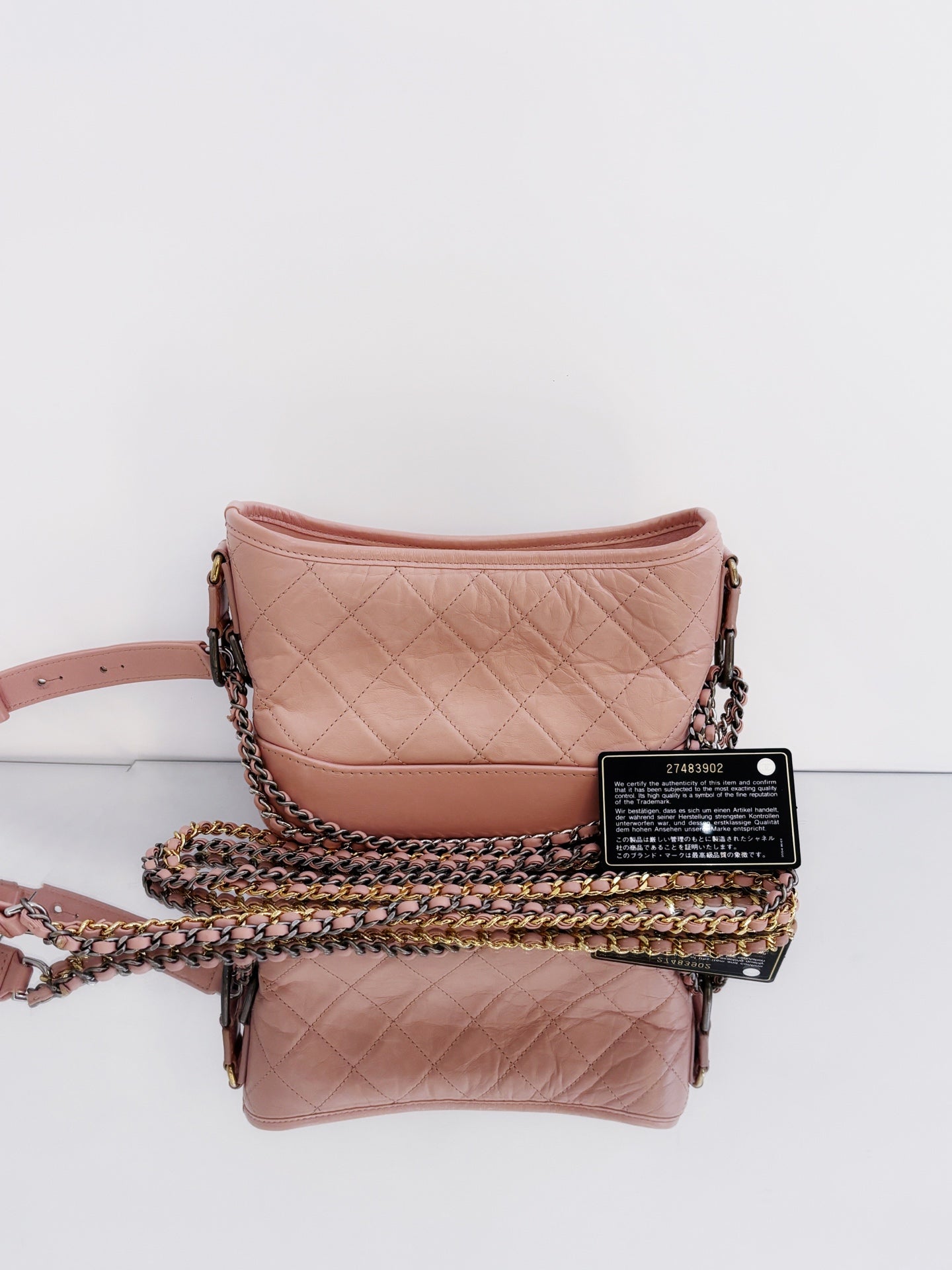 Chanel - Gabrielle Hobo Bag - Calfskin leather - Pink - (Small)