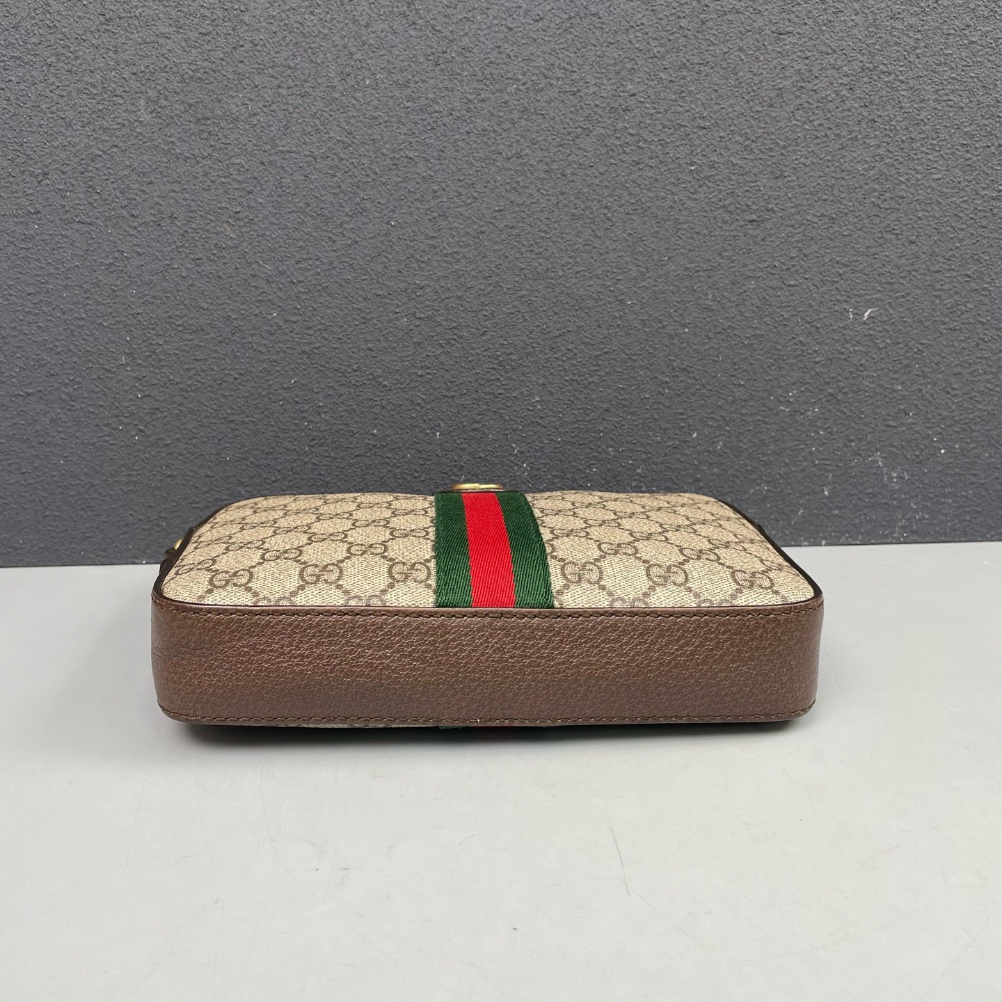 Gucci - Ophidia Small Crossbody Bag - GG Supreme canvas with textured leather trim - Beige, Brown, Green, Red - (Small)